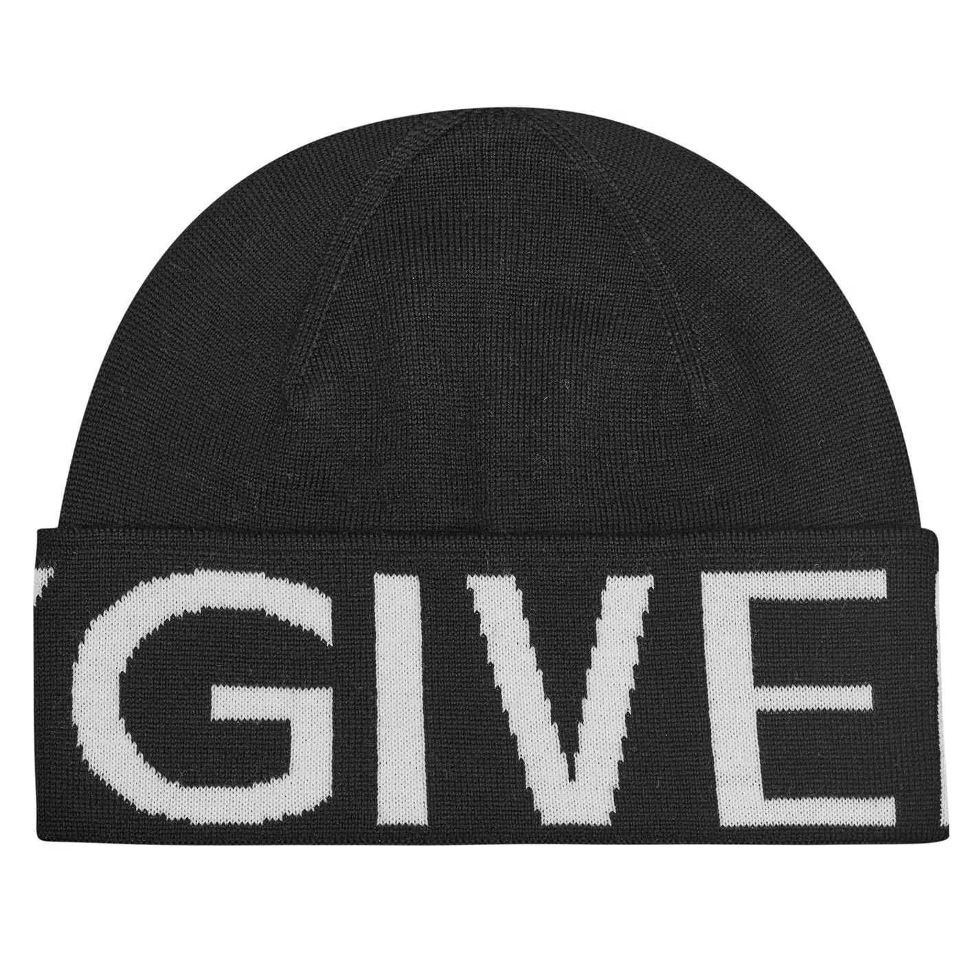 Givenchy o1g2r1mq0426 Size: OS / Logo Knit Beanie Hat / Cap in Black Size ONE SIZE - 1 Thumbnail