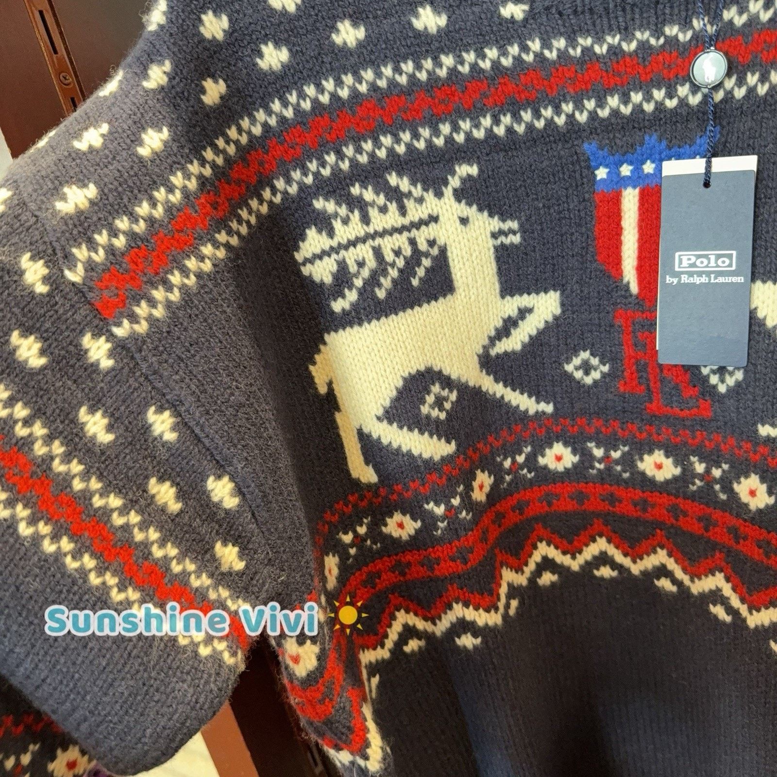 Ralph Lauren Purple Label NWT RALPH LAUREN Men Reindeer Patterned Wool Sweater large Size US L / EU 52-54 / 3 - 7 Thumbnail