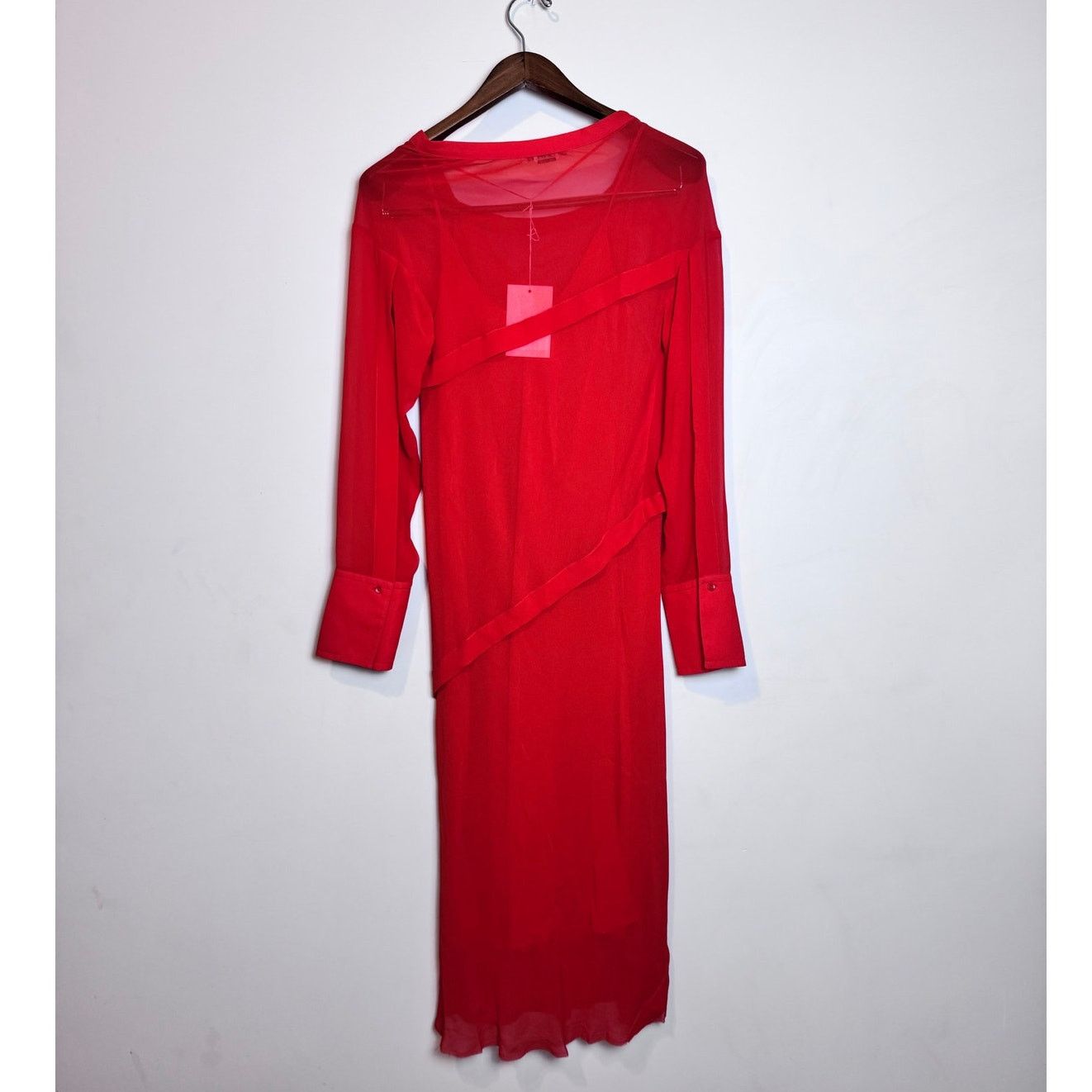 Acne Studios Acne Studios Bias-cut Georgette Long-Sleeve Dress - Size S Size S / US 4 / IT 40 - 8 Thumbnail