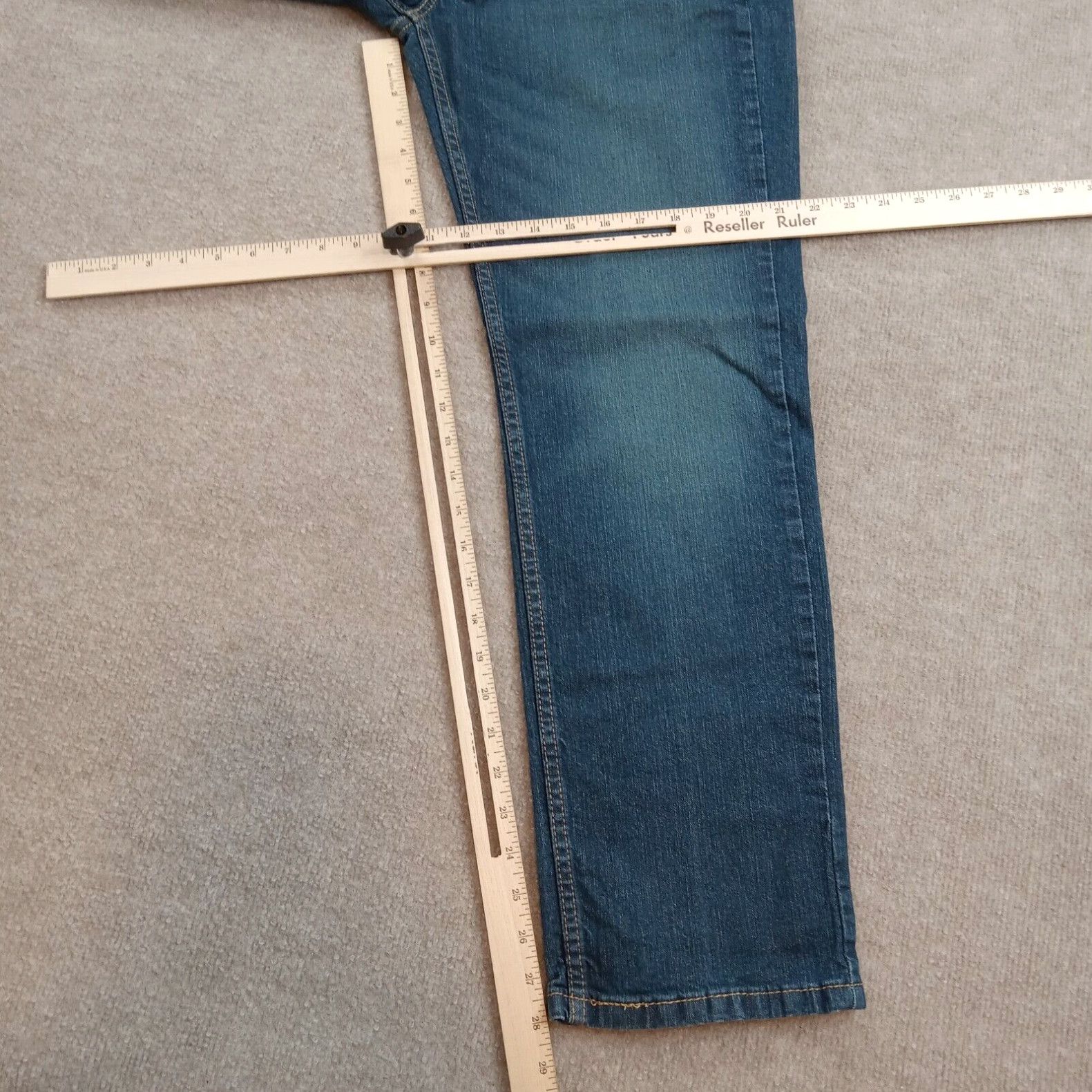 Levi's Levis 514 Jeans Mens 33x30 (33x28 Actual) Blue Denim Straight Leg Casual Stretch Size US 33 - 2 Preview