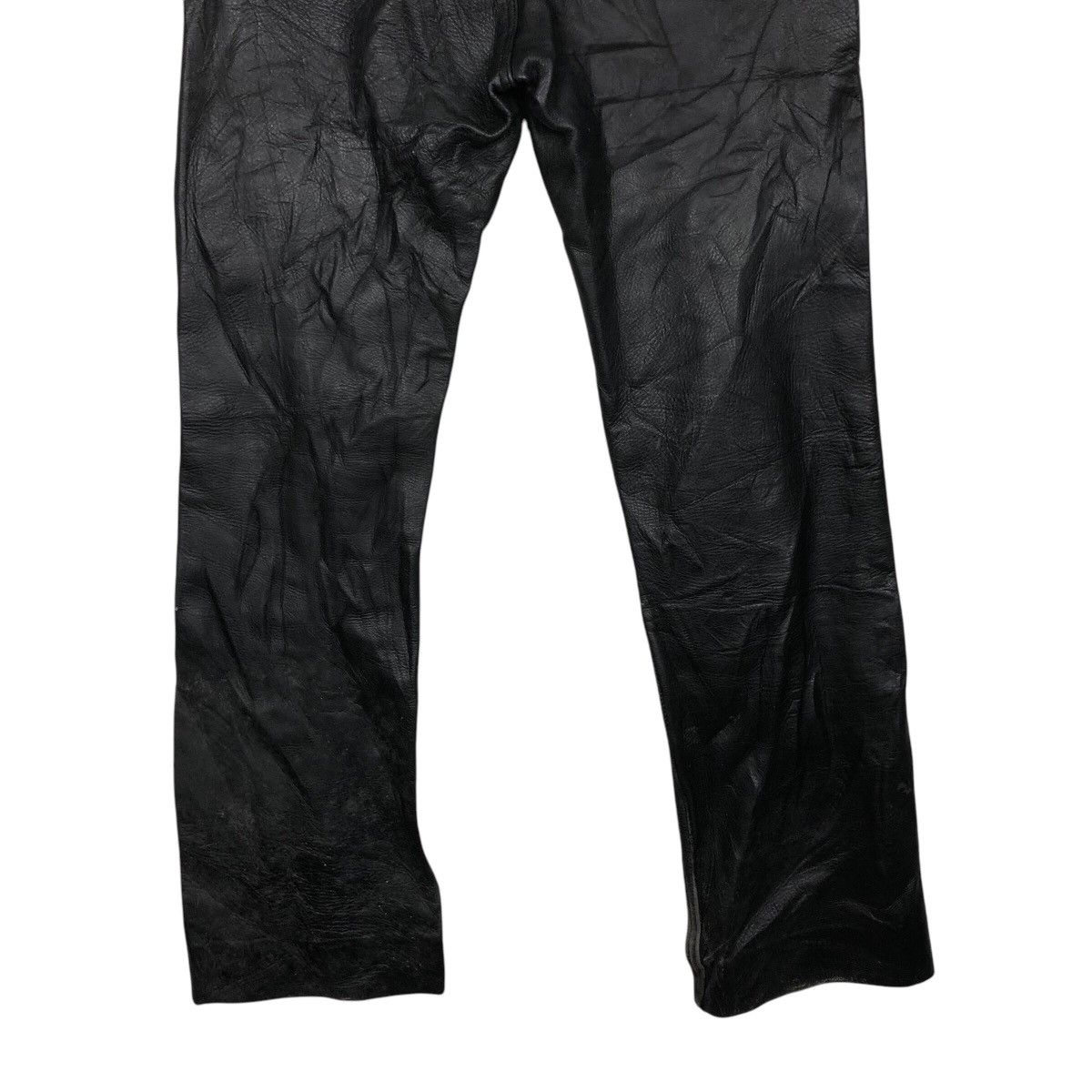 Genuine Leather 📌Vintage Biker Genuine Leather Pants BBH Clothing Size US 31 - 12 Thumbnail