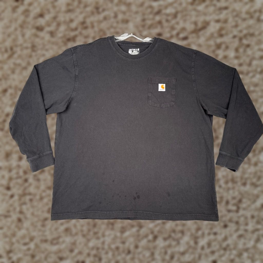 Carhartt Carhartt Shirt Men 2XL Black Long Sleeve Crew Cotton Pocket Workwear Size US XXL / EU 58 / 5 - 1 Thumbnail