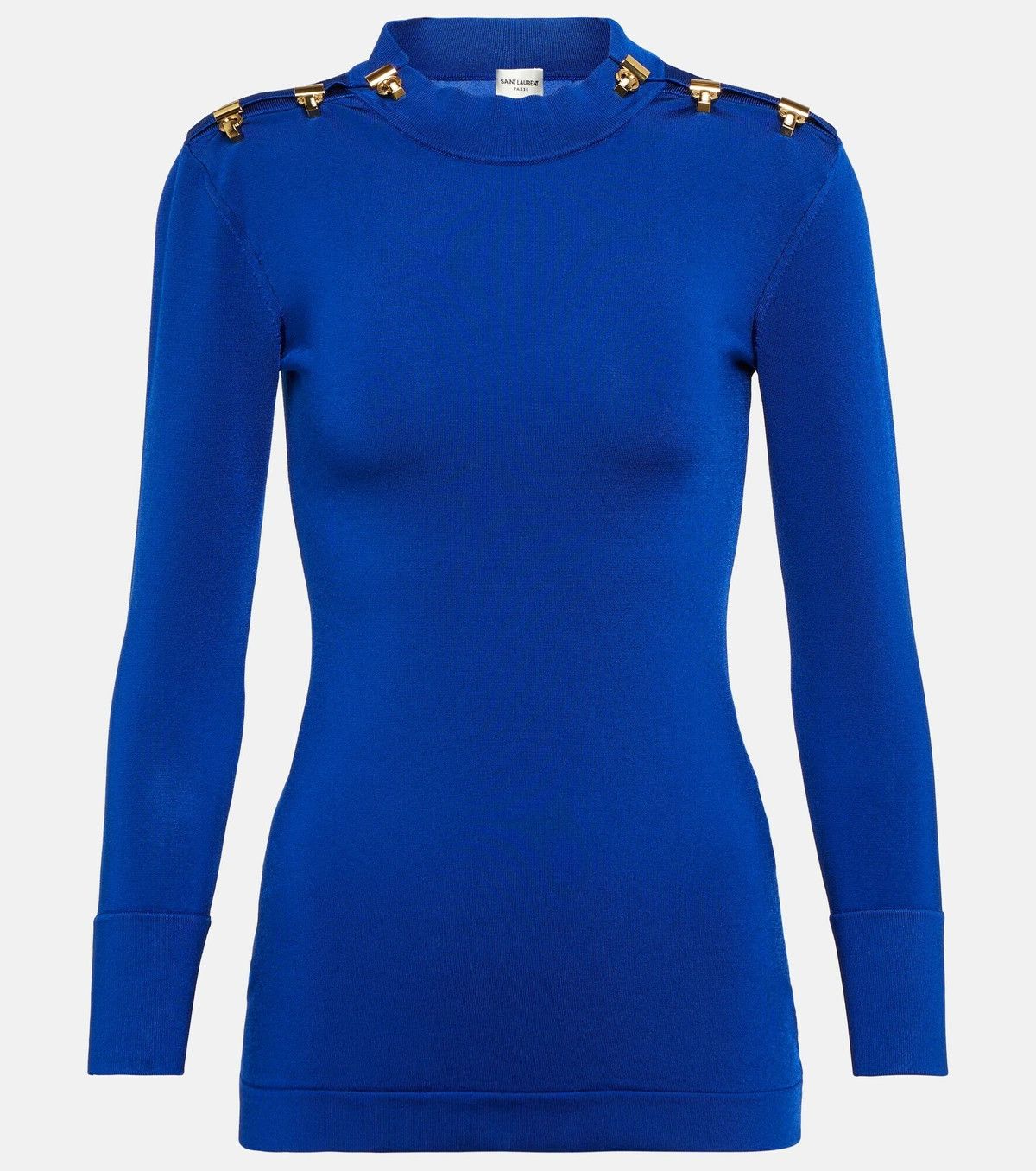 Saint Laurent Paris o1y0126 Sweater in Bright Blue Size M / US 6-8 / IT 42-44 - 1 Thumbnail