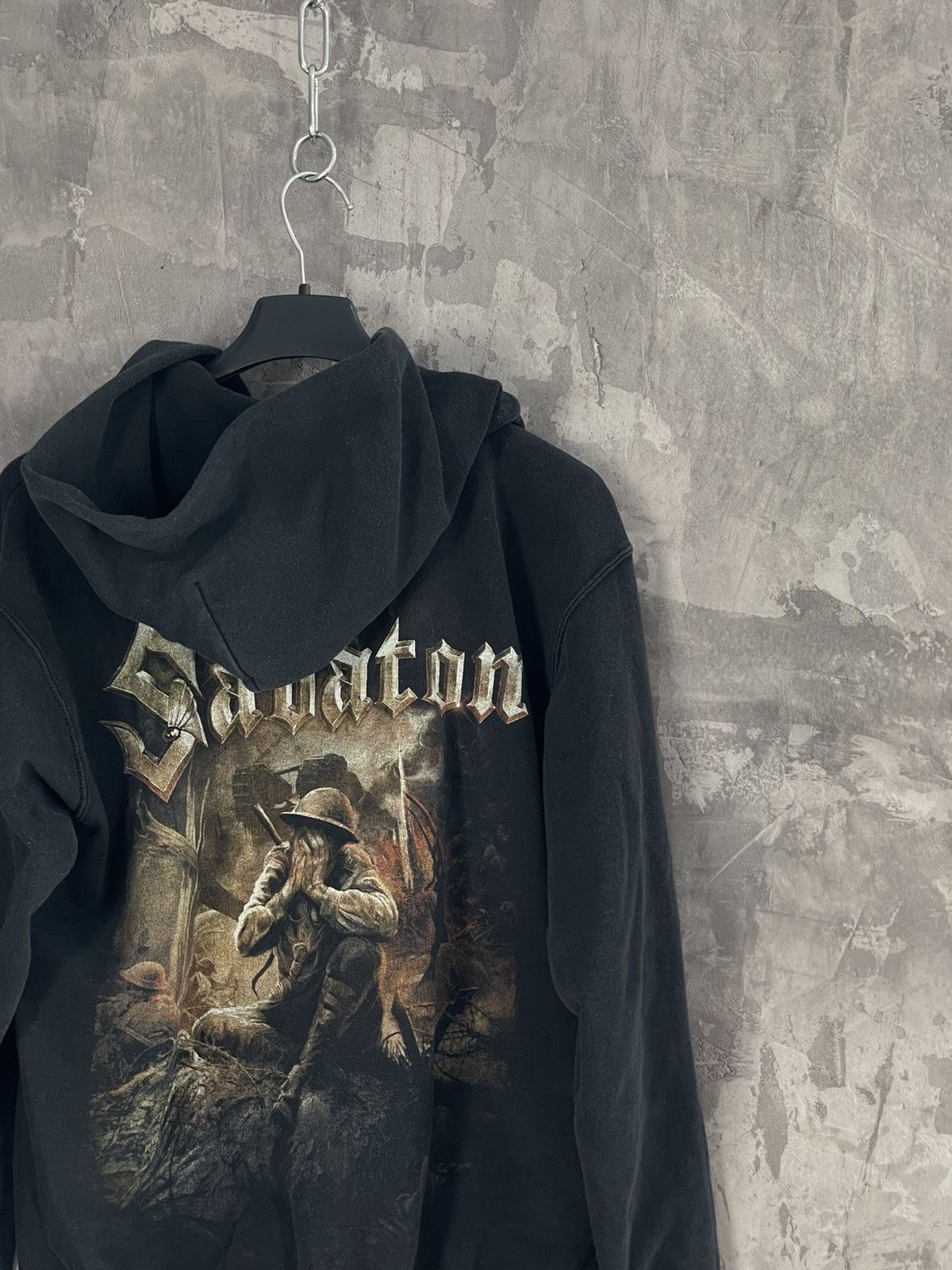 Band Tees × Vintage Sabaton Vintage Streetwear Punk Retro Zip Up Hoodie Size US S / EU 44-46 / 1 - 5 Thumbnail