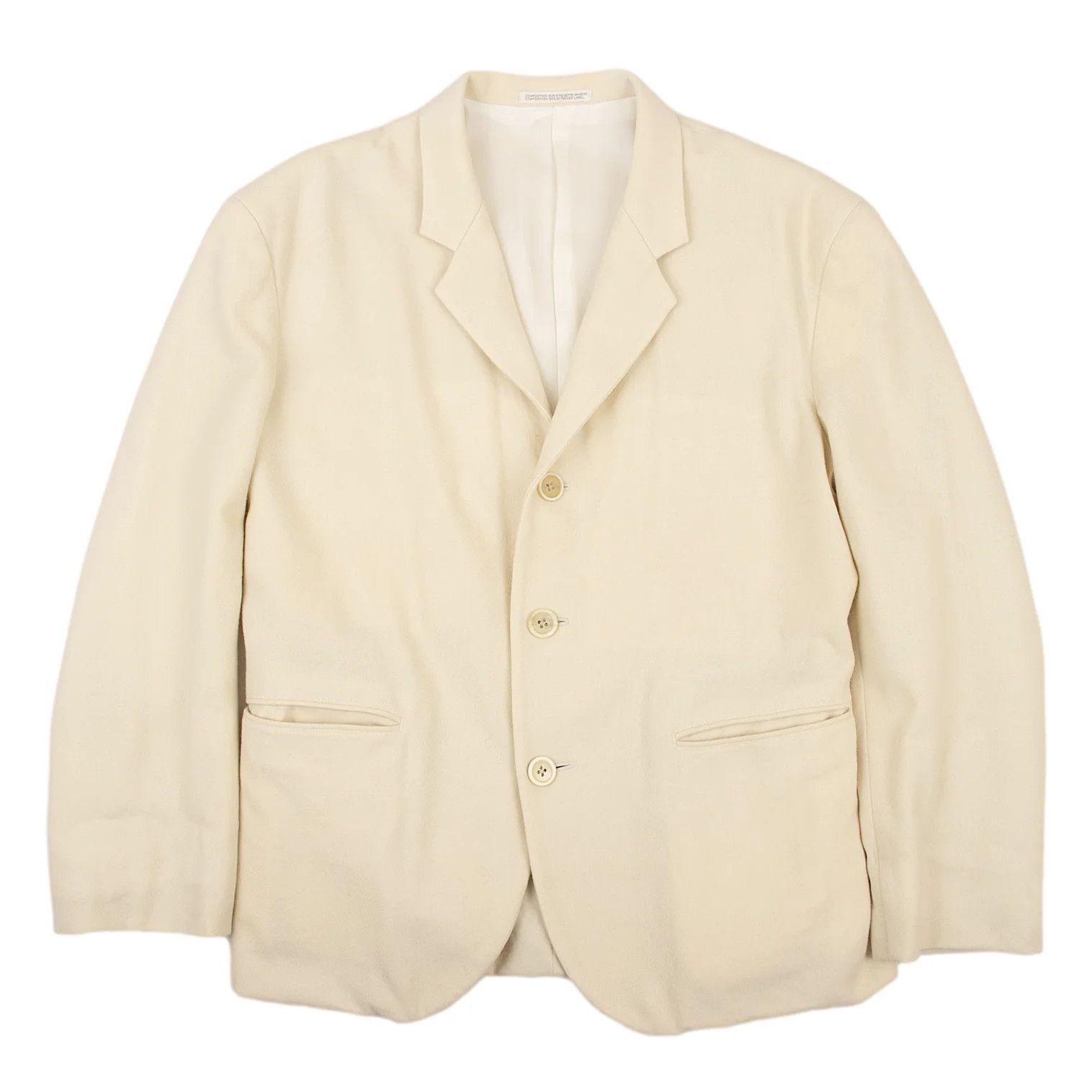 Yohji Yamamoto Yohji Yamamoto Wool 3B Jacket Cream M Size US M / EU 48-50 / 2 - 1 Thumbnail