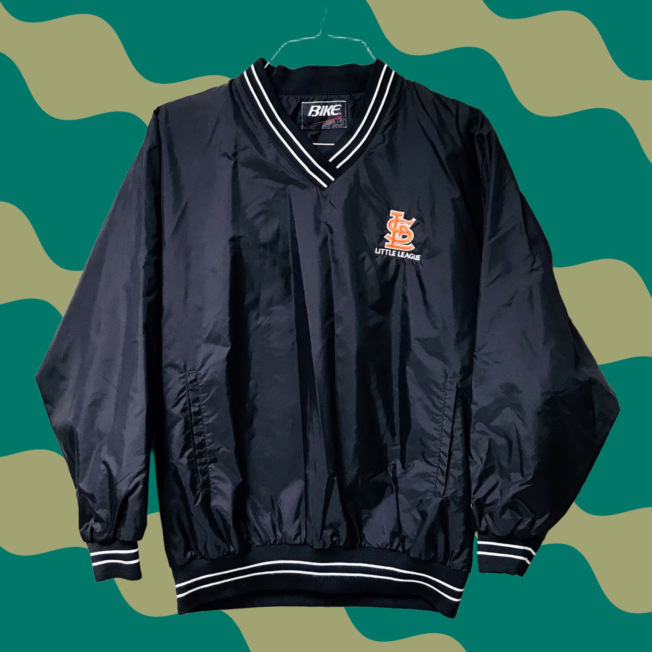 Vintage VINTAGE Bike Athletic Men Windbreaker Jacket XL SLP St. Louis Park V-Neck Pullover Nylon Black 90s Baseball Size US XL / EU 56 / 4 - 1 Thumbnail