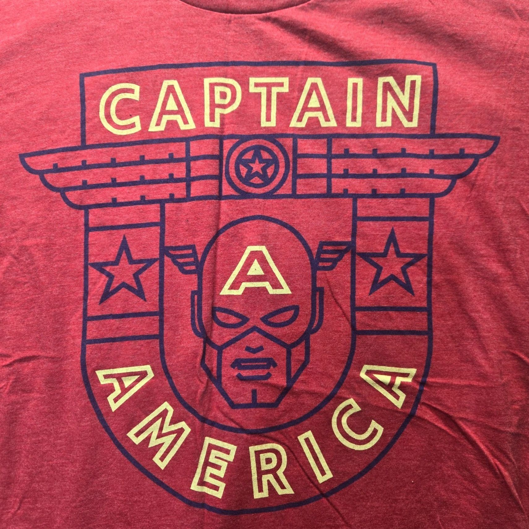 Vintage Marvel Comics Captain America Shirt Adult M Medium Red Graphic Short Sleeve Mens Size US M / EU 48-50 / 2 - 2 Thumbnail