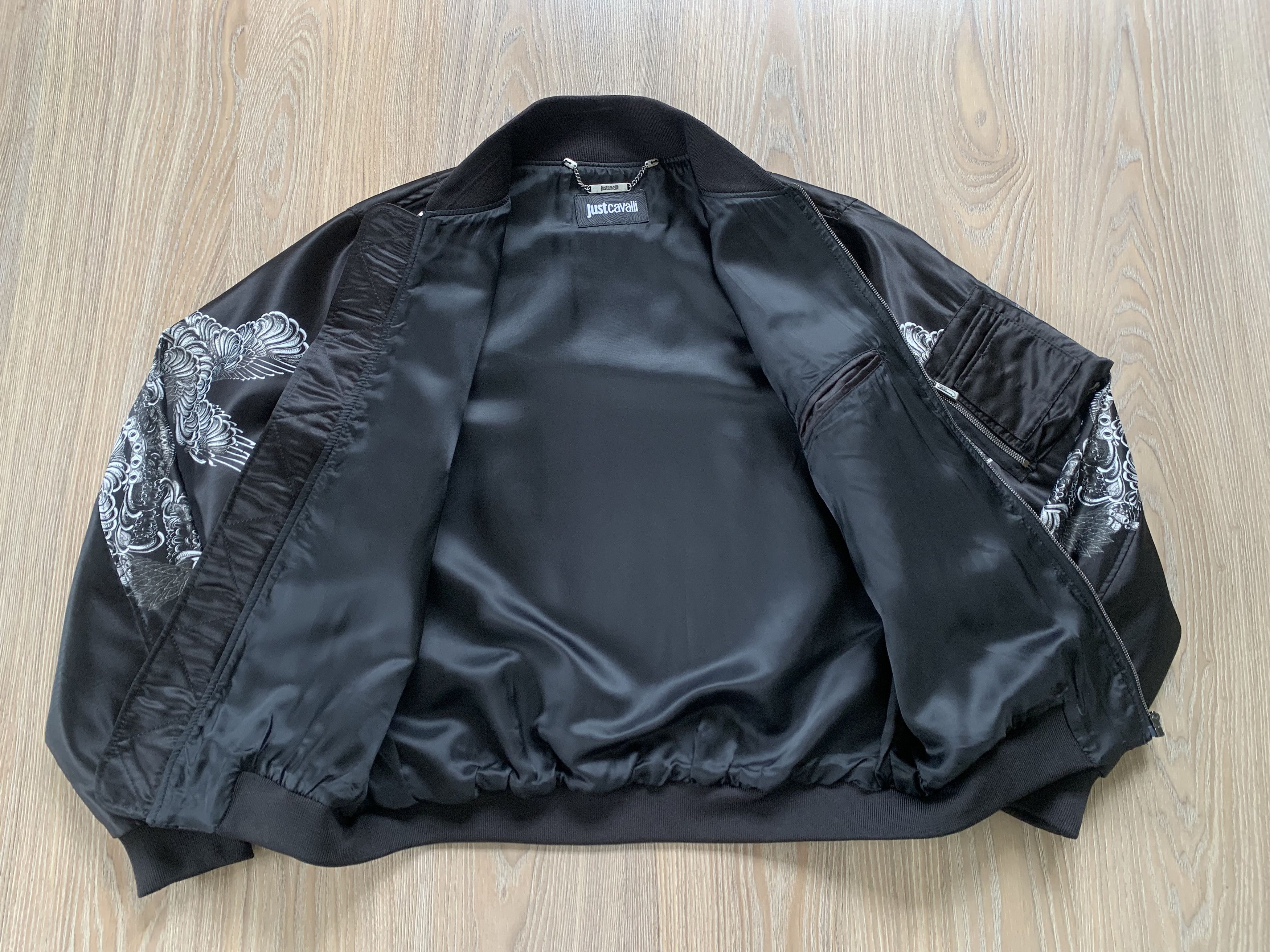 Just Cavalli Rare Just Cavalli Black Bomber Jacket Printed Size US M / EU 48-50 / 2 - 4 Thumbnail