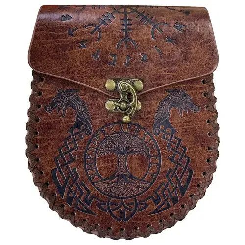 Japanese Brand × Leather Medieval Viking Money Pouch Bag Size ONE SIZE - 3 Thumbnail