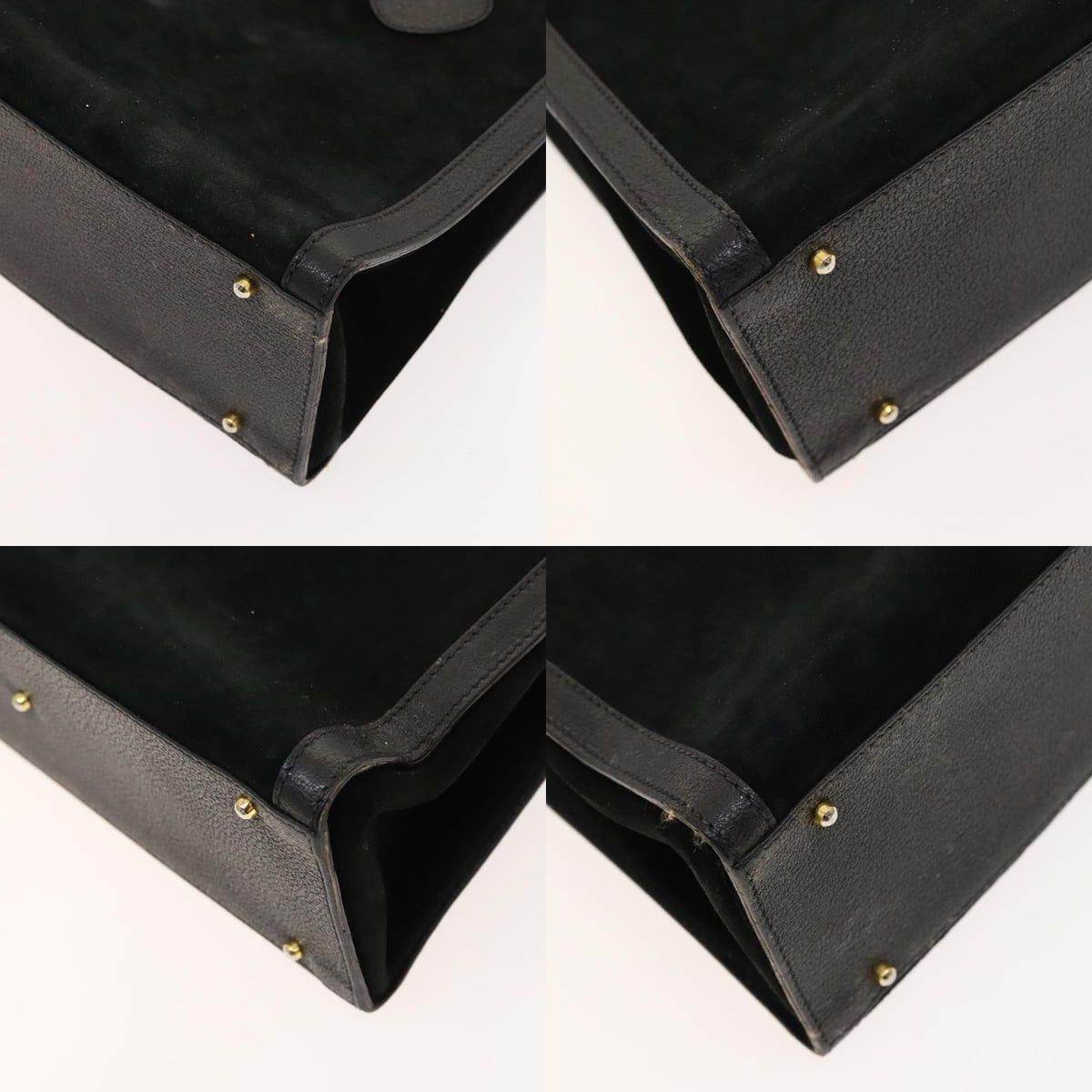 Gucci GUCCI Bamboo Hand Bag Suede Black Gold 002 2853 0260 0 Size ONE SIZE - 10 Thumbnail