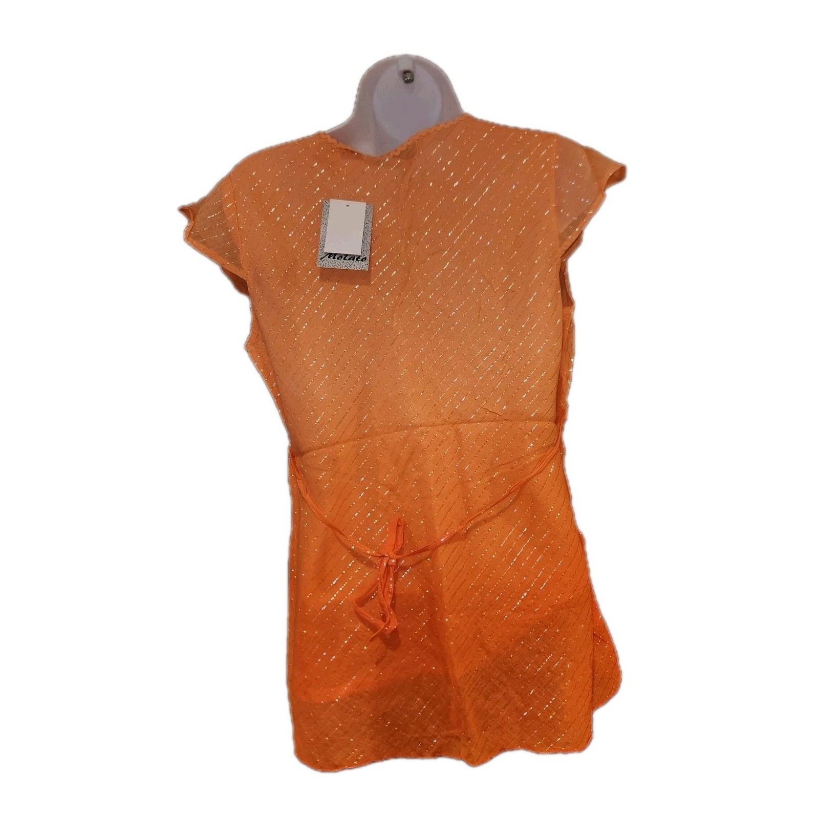 Other Nwt Molato Orange Ombre Summer Vneck Top Silver Stripes Sz S Size S / US 4 / IT 40 - 3 Thumbnail