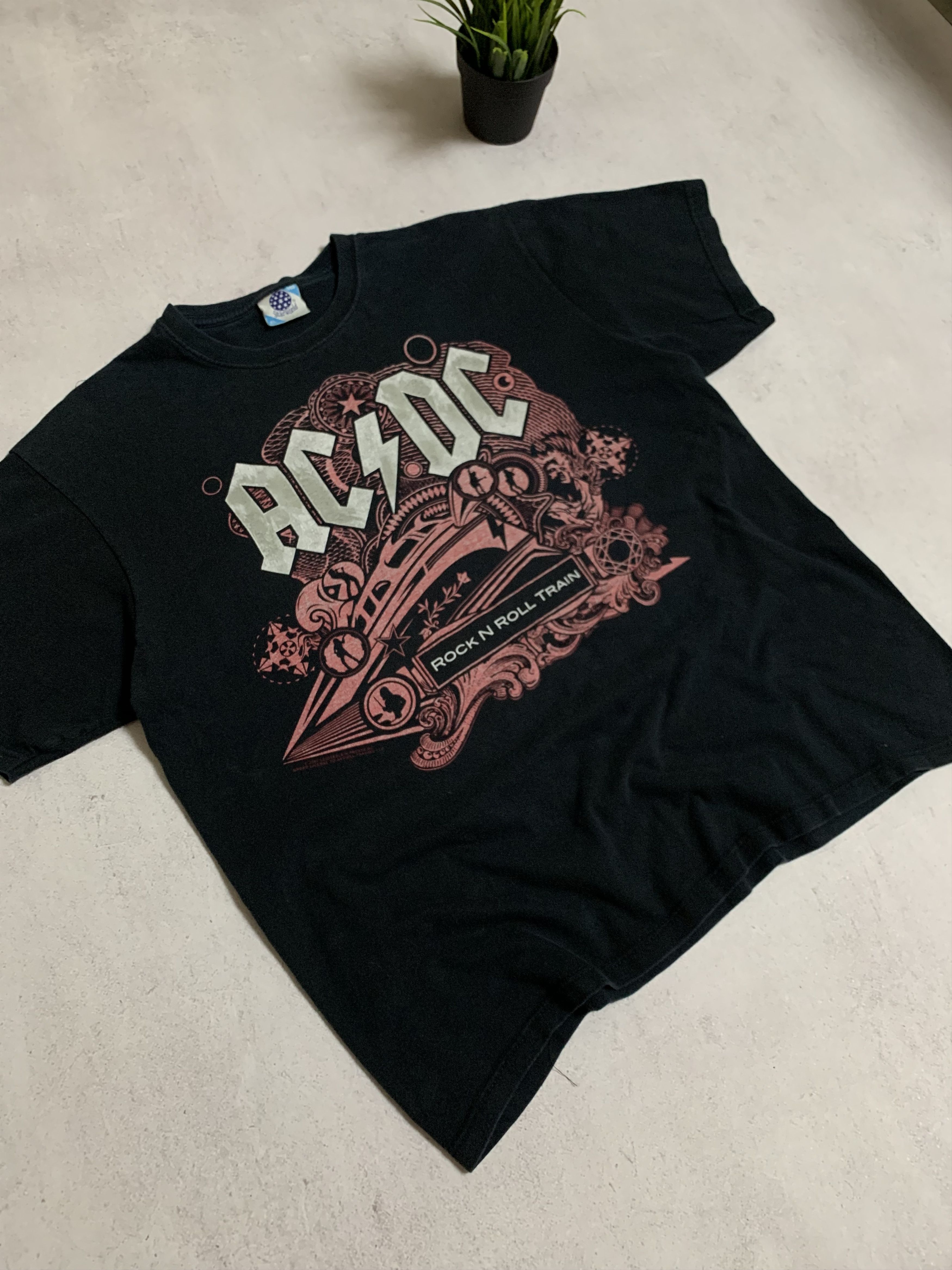 AC/DC × Vintage Vintage Ac/Dc Rock N Roll Train 2009 Tour T Shirt Tee Baggy Size US XL / EU 56 / 4 - 6 Thumbnail