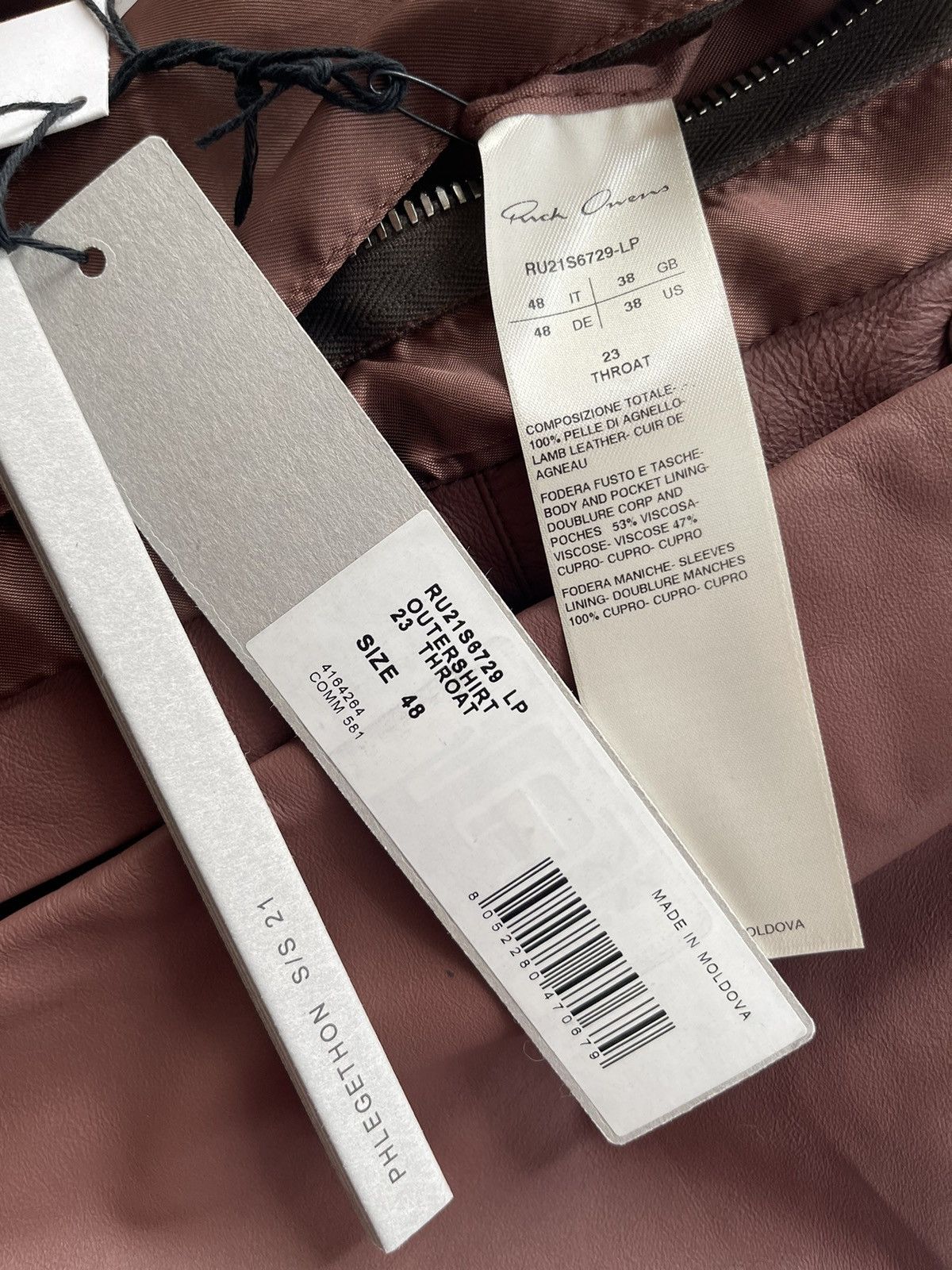 Rick Owens SS21 Phlegethon Leather Outershirt Size US M / EU 48-50 / 2 - 13 Thumbnail
