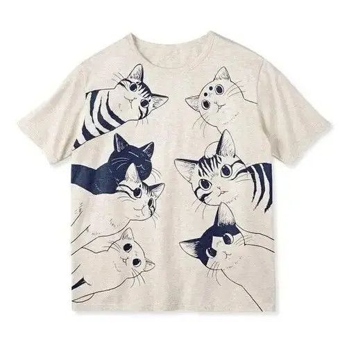 Retro Summer Hip Hop Harajuku Vintage Cat Print