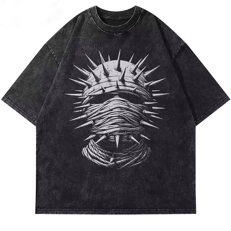Japanese Brand Undead Spiky Carapace Gothic Punk Vintage Wash Tee Size US M / EU 48-50 / 2 - 1 Thumbnail