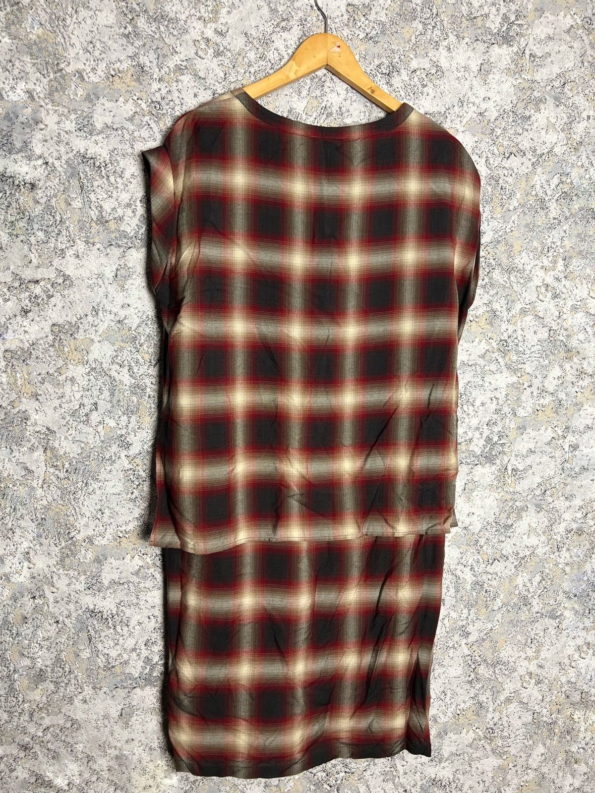 Allsaints × Designer AllSaints Dress Jersey Asymmetric Gathered Casual Viscose Size M / US 6-8 / IT 42-44 - 6 Thumbnail