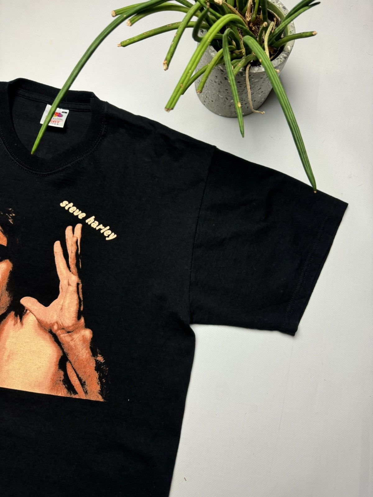 Band Tees × Vintage Rare Vintage Steve Harley T-shirt y2k black Size US L / EU 52-54 / 3 - 3 Thumbnail