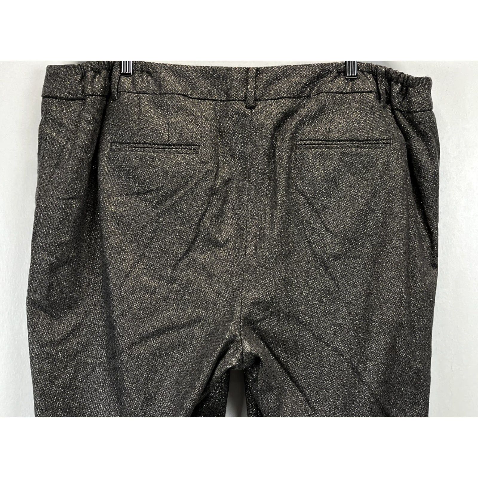 Talbots VINTAGE Talbots High Waist Straight Dress Pants 22W Plus Wool Blend Metallic Thread Gray/Gold Women Womens Size 40" / US 18 - 4 Thumbnail