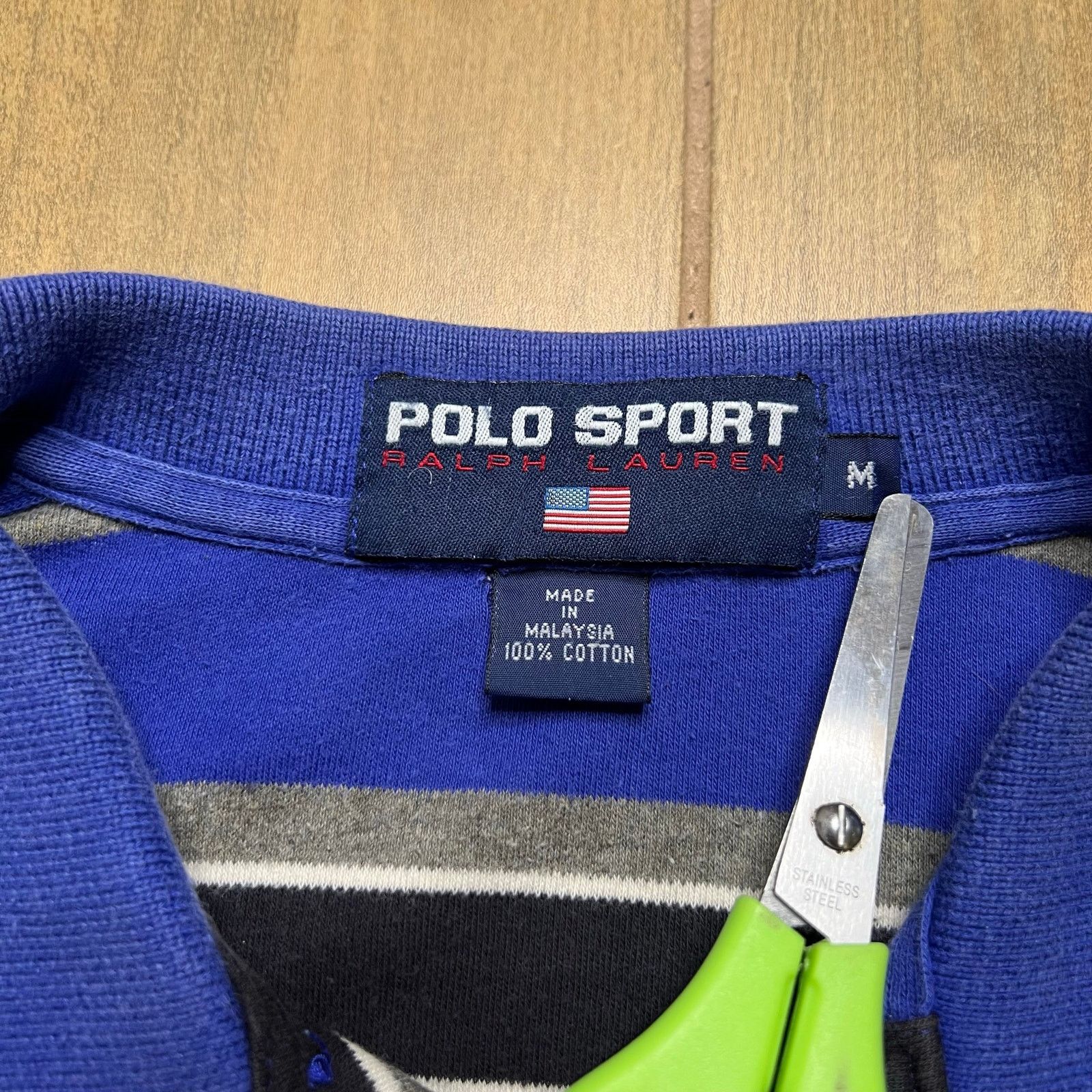 Polo Ralph Lauren Polo Sport by Ralph Lauren striped long-sleeve rugby Sz M Size US M / EU 48-50 / 2 - 4 Thumbnail