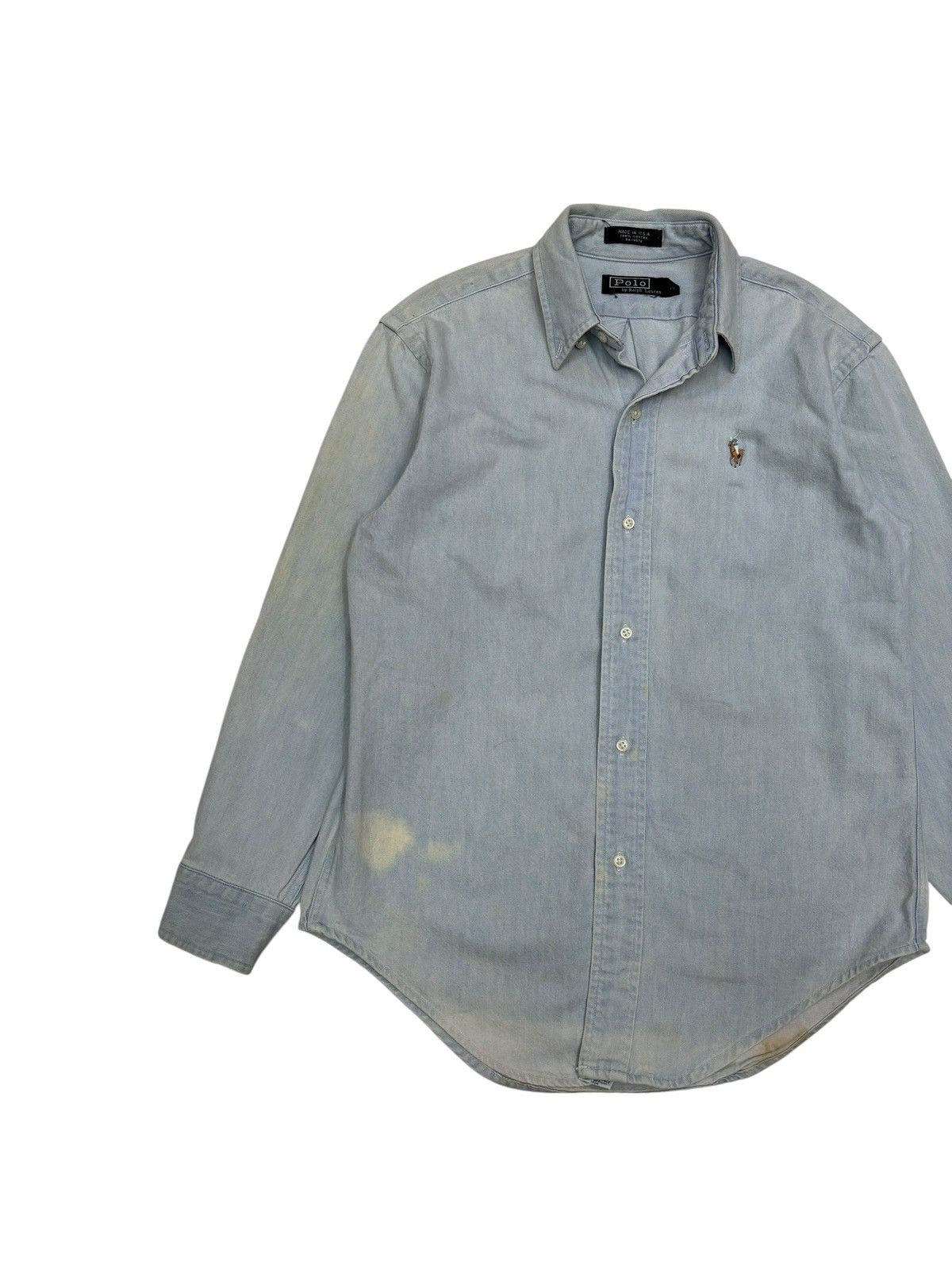 Polo Ralph Lauren Polo Ralph Lauren USA SunFaded Button Up Shirt Size M / US 6-8 / IT 42-44 - 6 Thumbnail