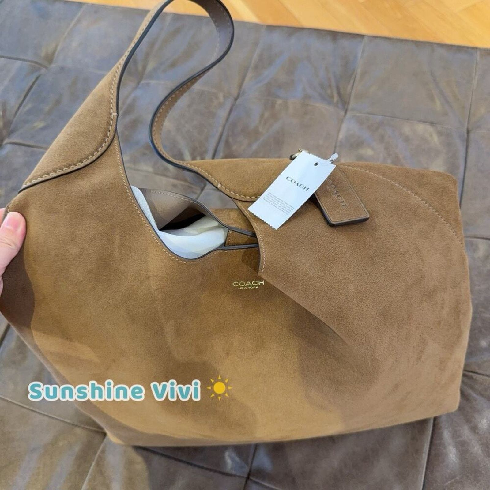 Coach NWT Coach Brooklyn Hobo Shoulder Bag 39 Suede Leather CW636 Size ONE SIZE - 2 Thumbnail