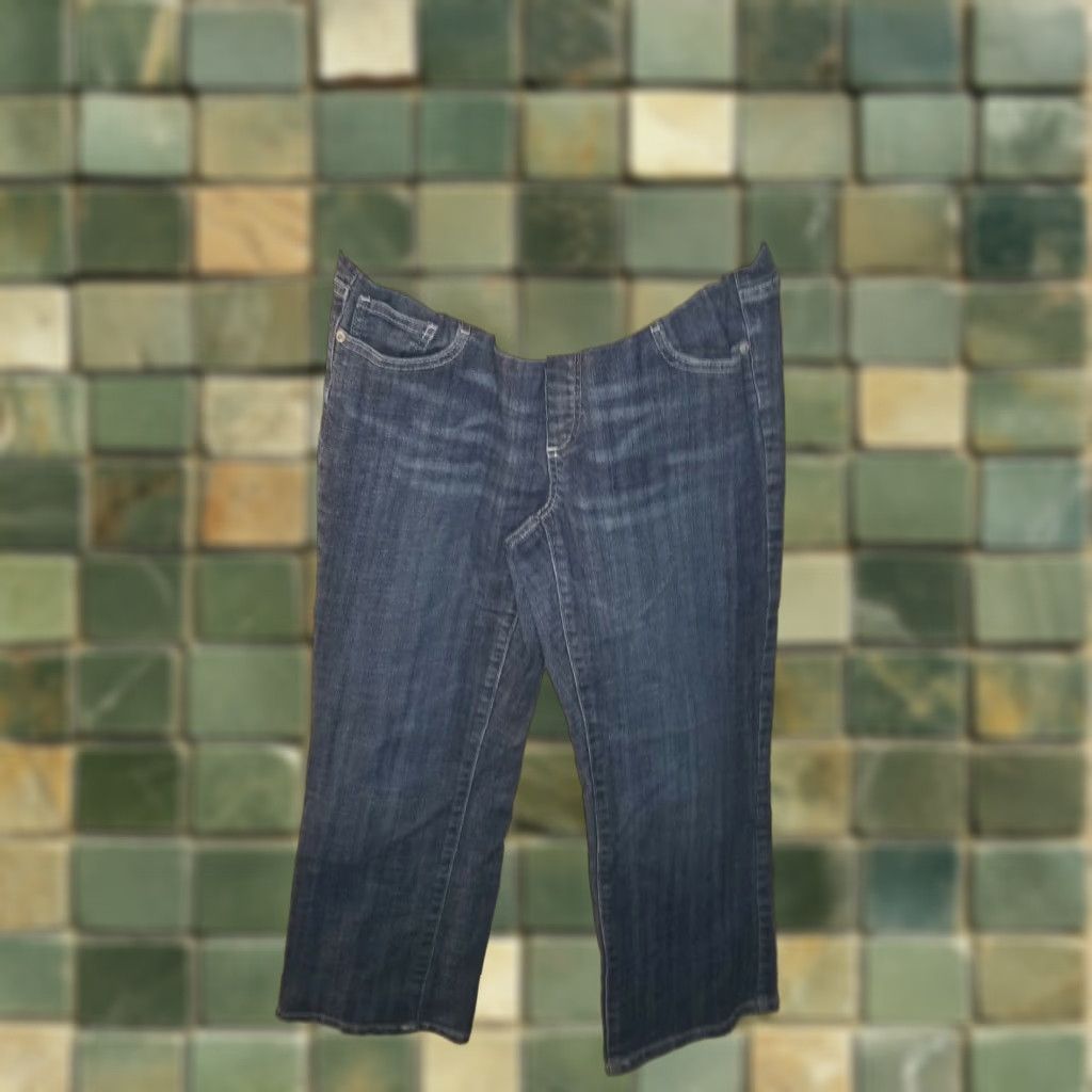 Vintage American Star Maternity Jeans Womens Medium Blue Cropped Size 32" / US 10 / IT 46 - 1 Thumbnail