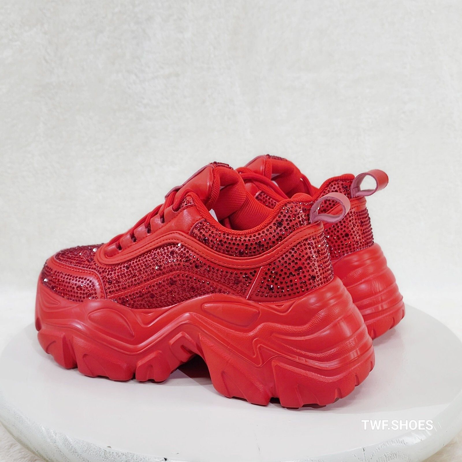 Other Cush Sport Rhinestone Comfy Platform Light Weight Sneakers R Size US 9 / IT 39 - 6 Thumbnail