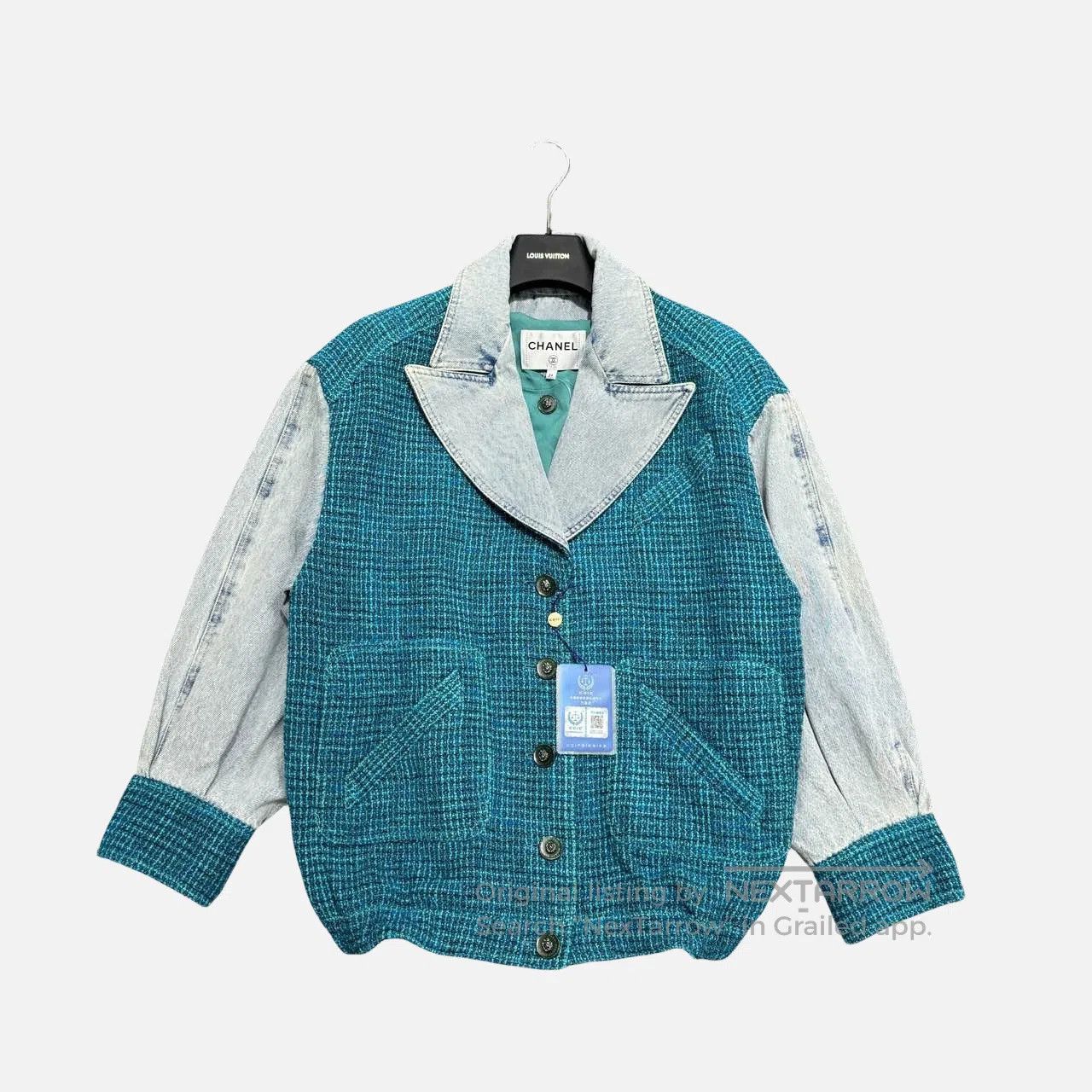 Chanel Chanel Men's size, woven, denim patchwork jacket| Size US XXS / EU 40 - 1 Thumbnail
