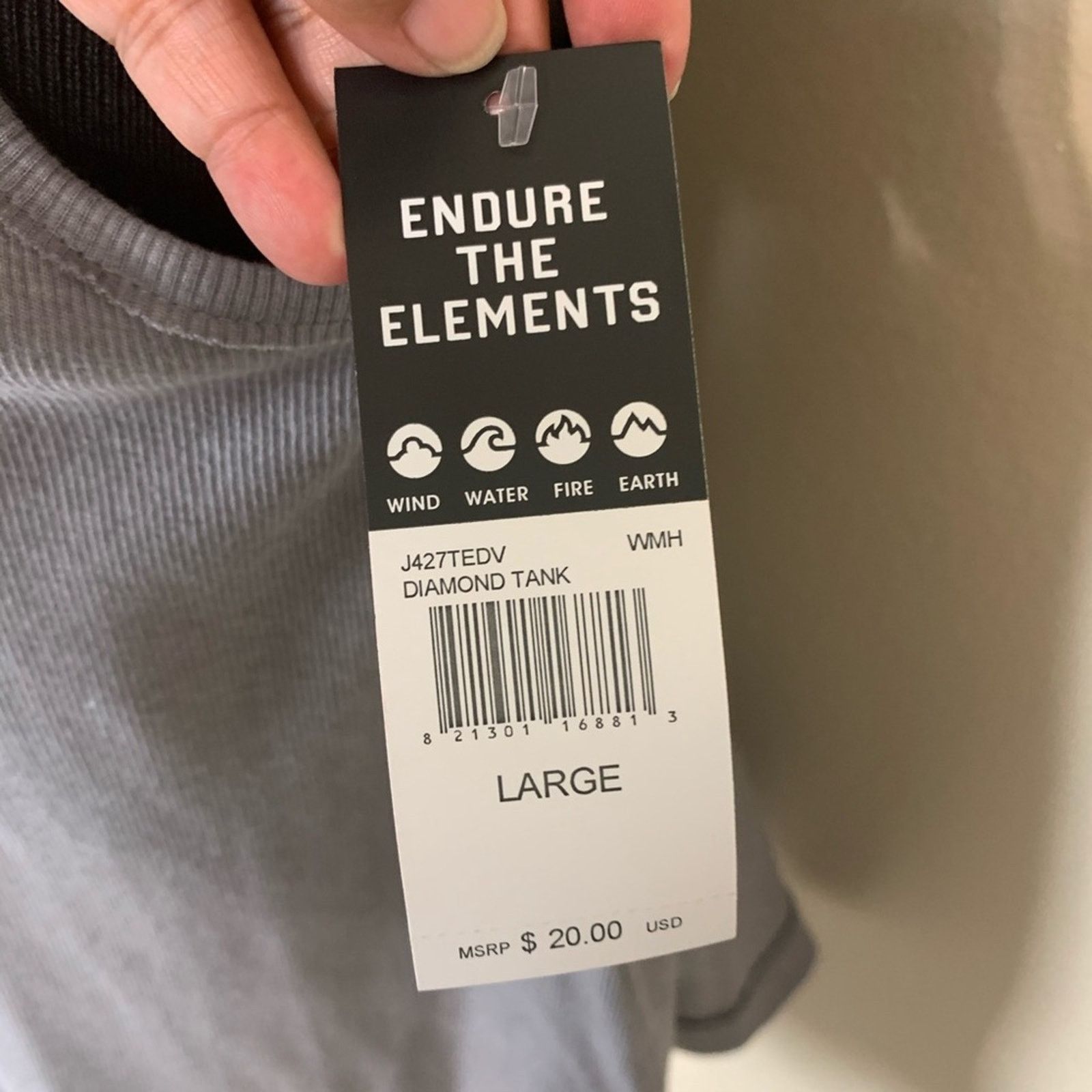 Element Element Diamond Ribbed Tank Top Gray Size Large Size L / US 10 / IT 46 - 7 Thumbnail
