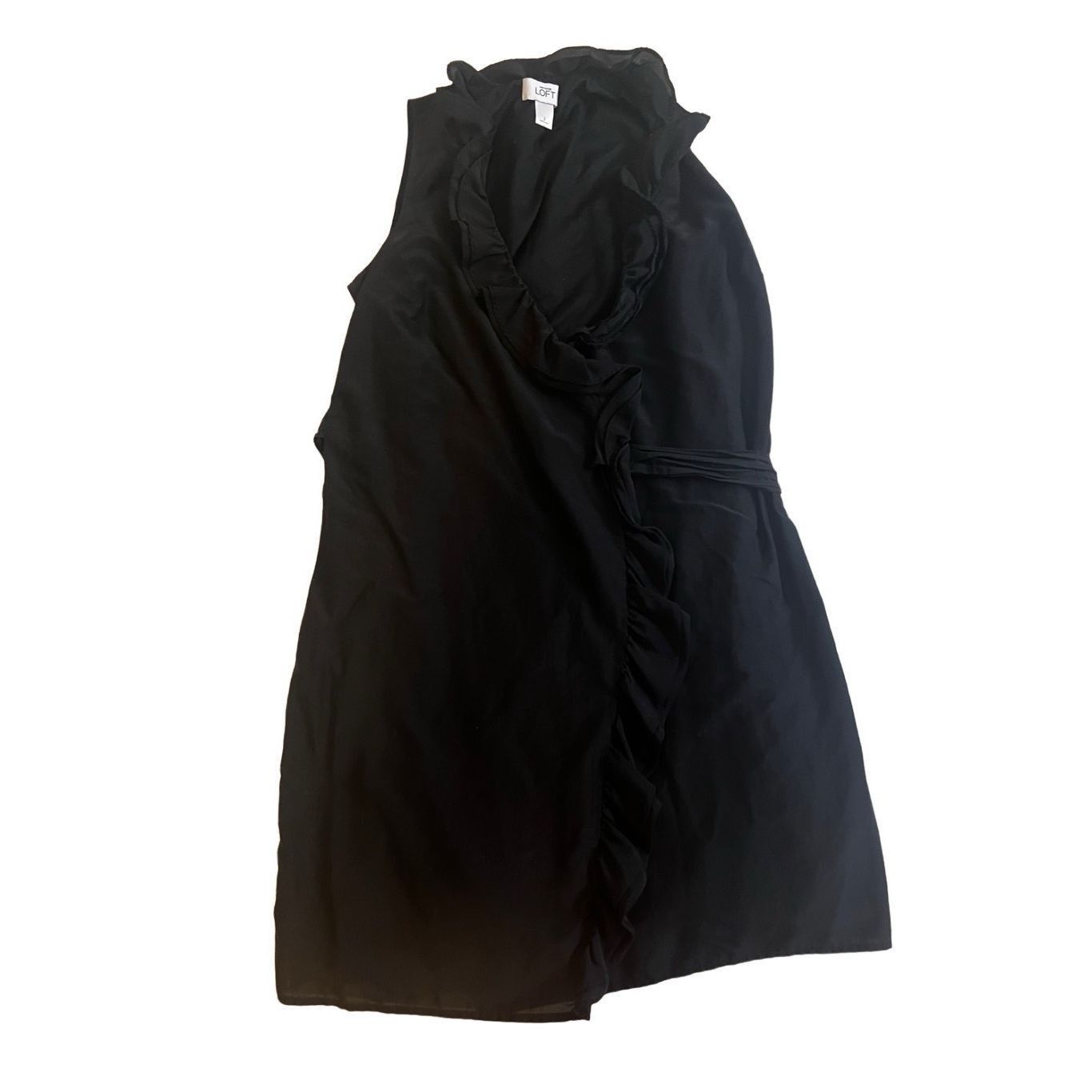 Loft LOFT wrap black dress size 2 Size 27" / US 4 / IT 40 - 1 Thumbnail