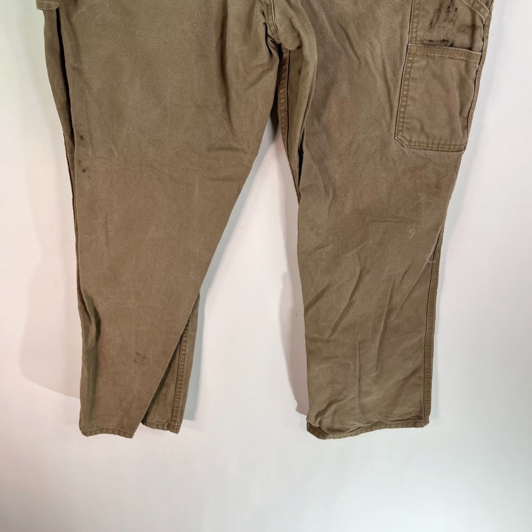 Vintage VINTAGE C.E. Schmidt Carpenter Work Pants Jeans Mens Size 40 Tan Distressed Cotton Cargo 32-in Inseam Size US 40 / EU 56 - 6 Thumbnail