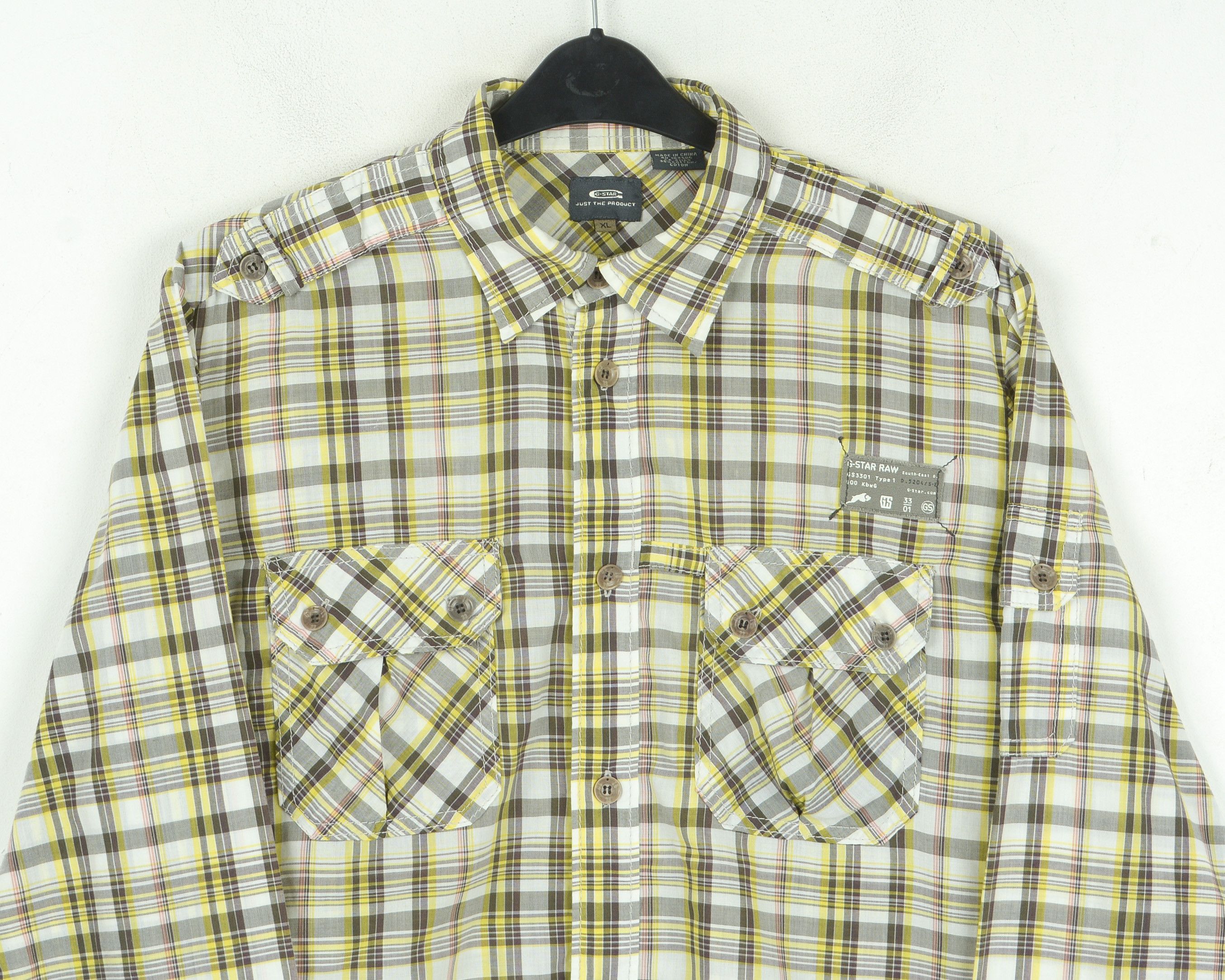 G-Star Checked Shirt XL Casual Poly Cotton Long Sleeved Button Up Size US XL / EU 56 / 4 - 2 Thumbnail