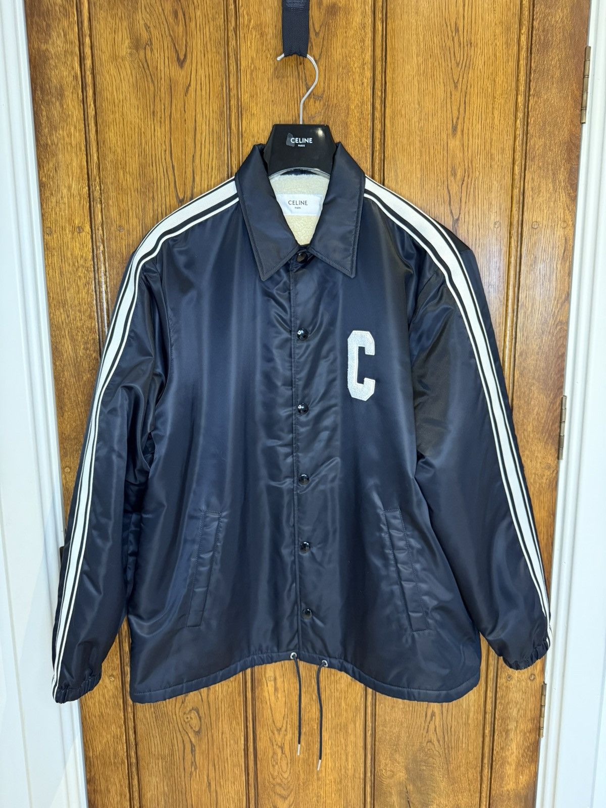 Celine $2.5k Celine coaches jacket C logo shearling lined jacket 50 Size US L / EU 52-54 / 3 - 3 Thumbnail