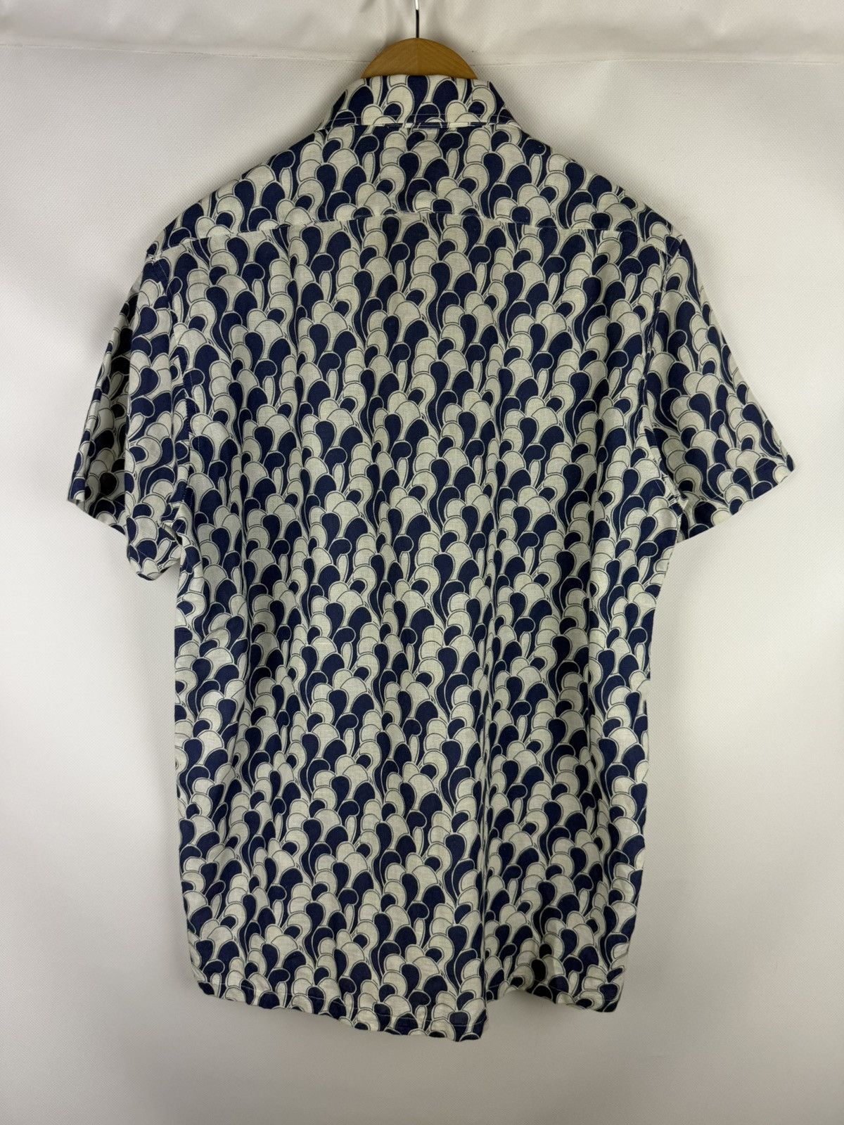 Far Afield Afield Men’s Short Sleeve Linen Patterned Button Up Shirt Size US M / EU 48-50 / 2 - 14 Thumbnail