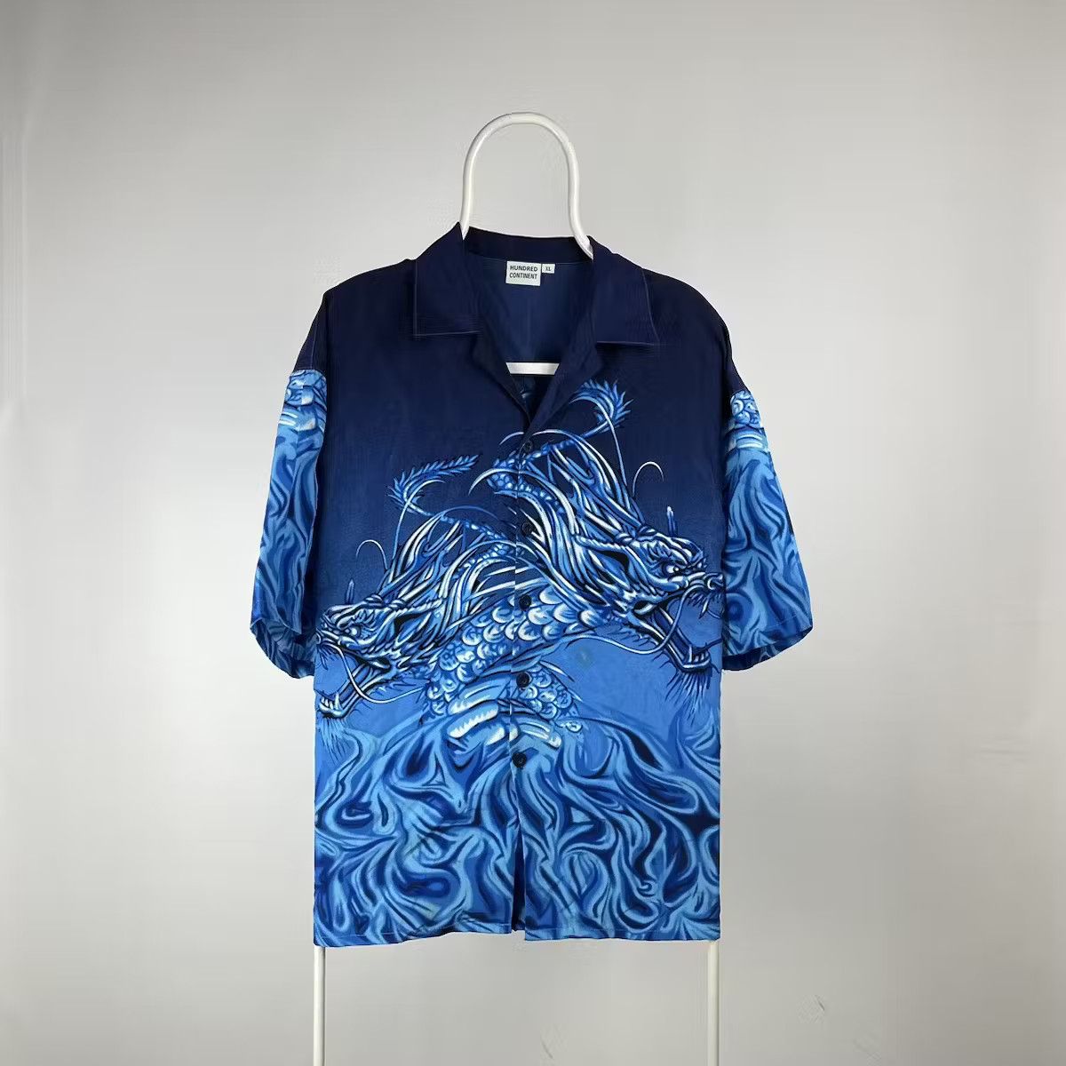 Japanese Brand Japanese shirt Hawaii shirt vintage duble dragon size XLarge Size US XL / EU 56 / 4 - 1 Thumbnail