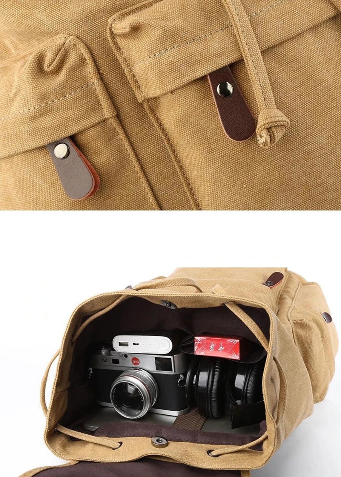 Other Vintage Style Canvas Backpack Size ONE SIZE - 7 Thumbnail