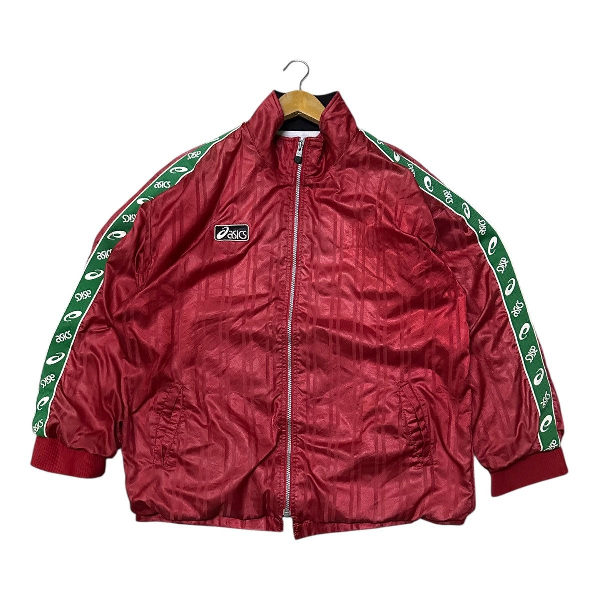 Asics Vintage 90s Asics zipper track jacket side tape Size US L / EU 52-54 / 3 - 1 Thumbnail