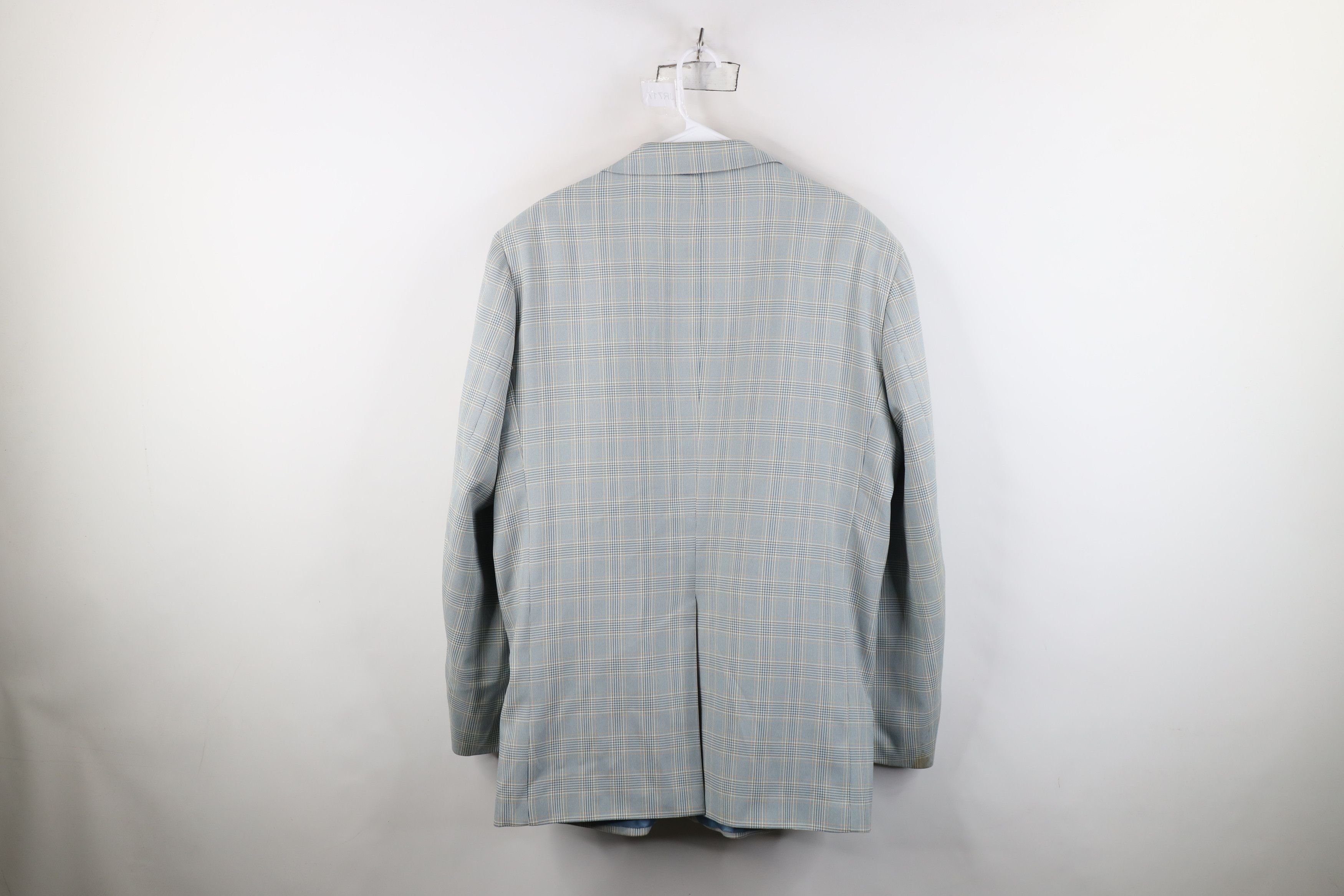 Vintage Vintage 90s Streetwear Plaid Knit Suit Coat Blazer Jacket Size US XXL / EU 58 / 5 - 13 Thumbnail