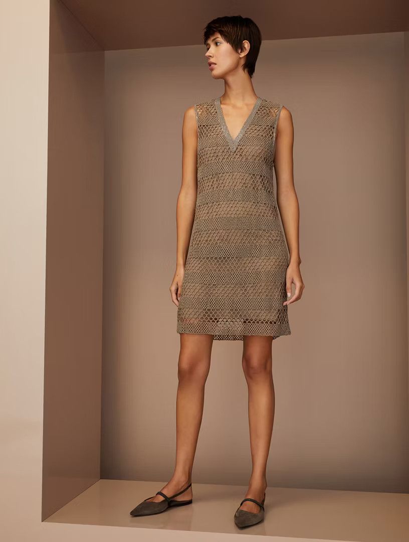 Brunello Cucinelli o1w1db10825 Dress in Dark Grey Size S / US 4 / IT 40 - 2 Thumbnail