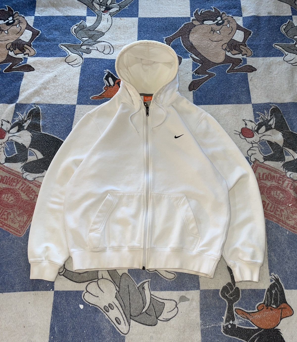 Nike Y2K nike swoosh zip up sweatshirt Size US L / EU 52-54 / 3 - 1 Thumbnail