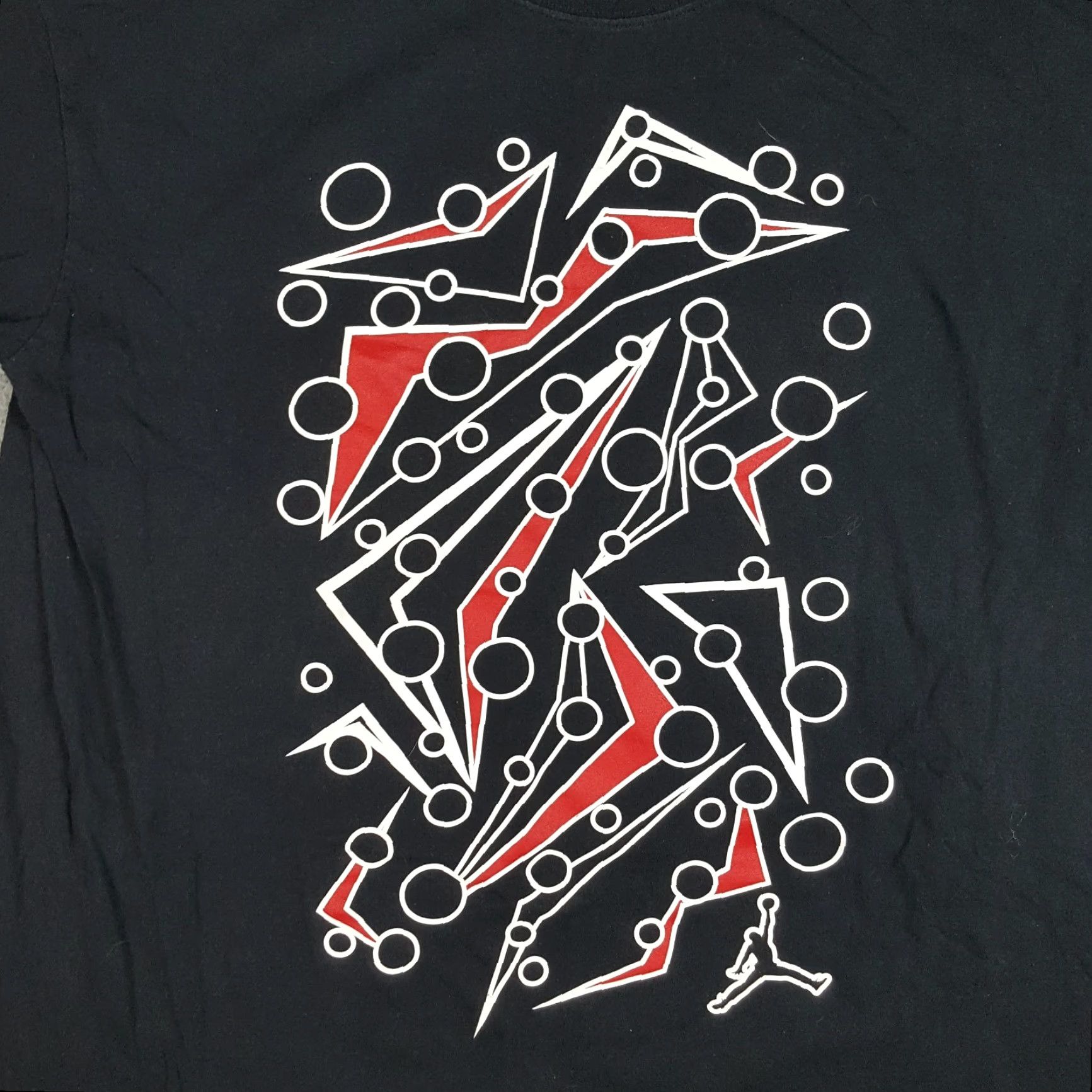 Nike VINTAGE Nike Air Jordan Retro Art Basketball T-Shirt Men's 2XL Black Cotton 90s 00s Sports Retro Y2K Size US XXL / EU 58 / 5 - 3 Thumbnail