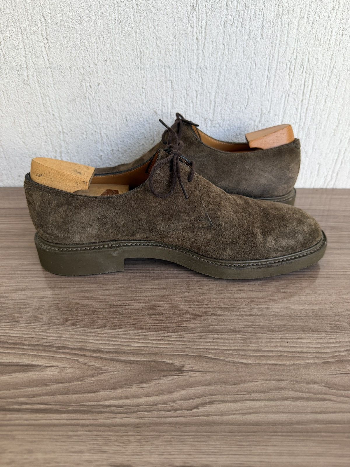 John Lobb 7.5EE Olive suede haloon derby Size US 8.5 / EU 41-42 - 11 Thumbnail