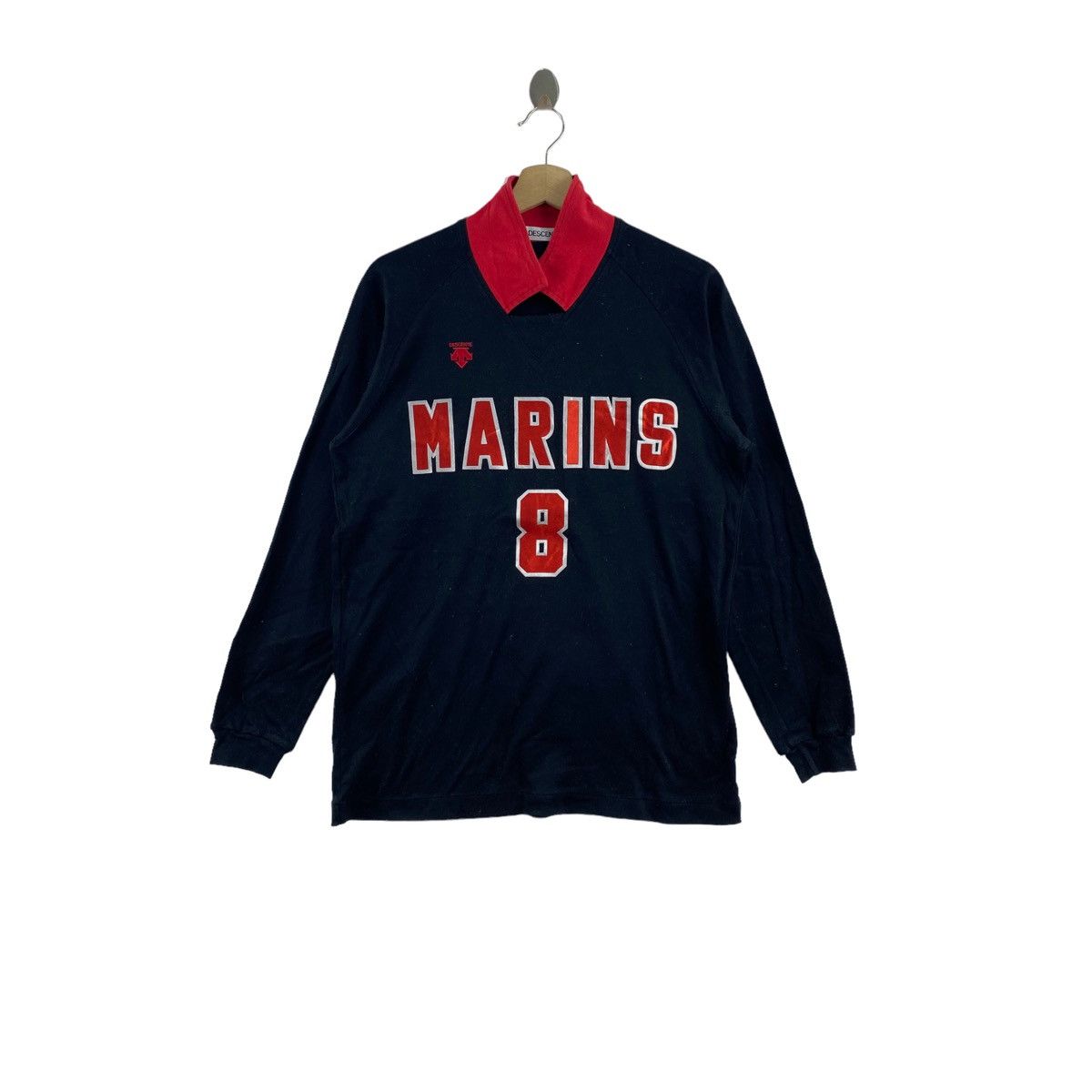 Descente DESCENTE MARINS 8 Embroidered Design Collar Long Sleeveshirt Size US M / EU 48-50 / 2 - 1 Thumbnail