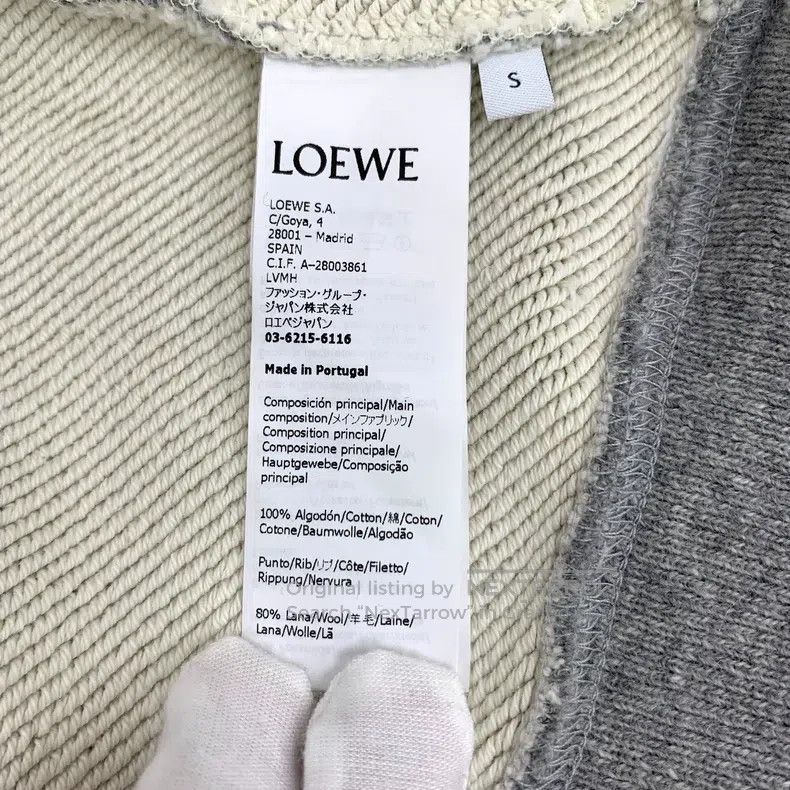 Loewe Loewe Gray Cotton Hooded Drawstring Long Sleeve Irregular Size S / US 4 / IT 40 - 7 Thumbnail