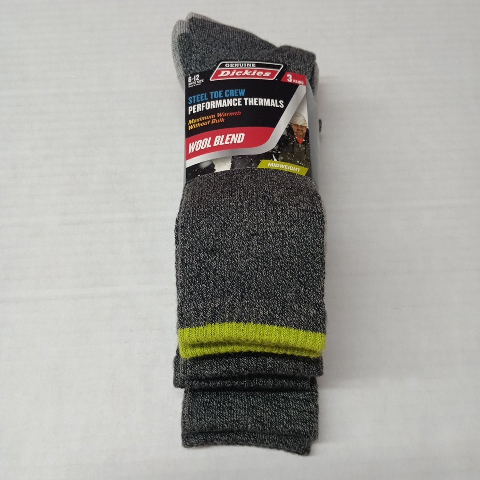 Dickies Dickies Wool Blend Thermal Crew Socks Men's Size 6-12 Gray Size ONE SIZE - 1 Thumbnail