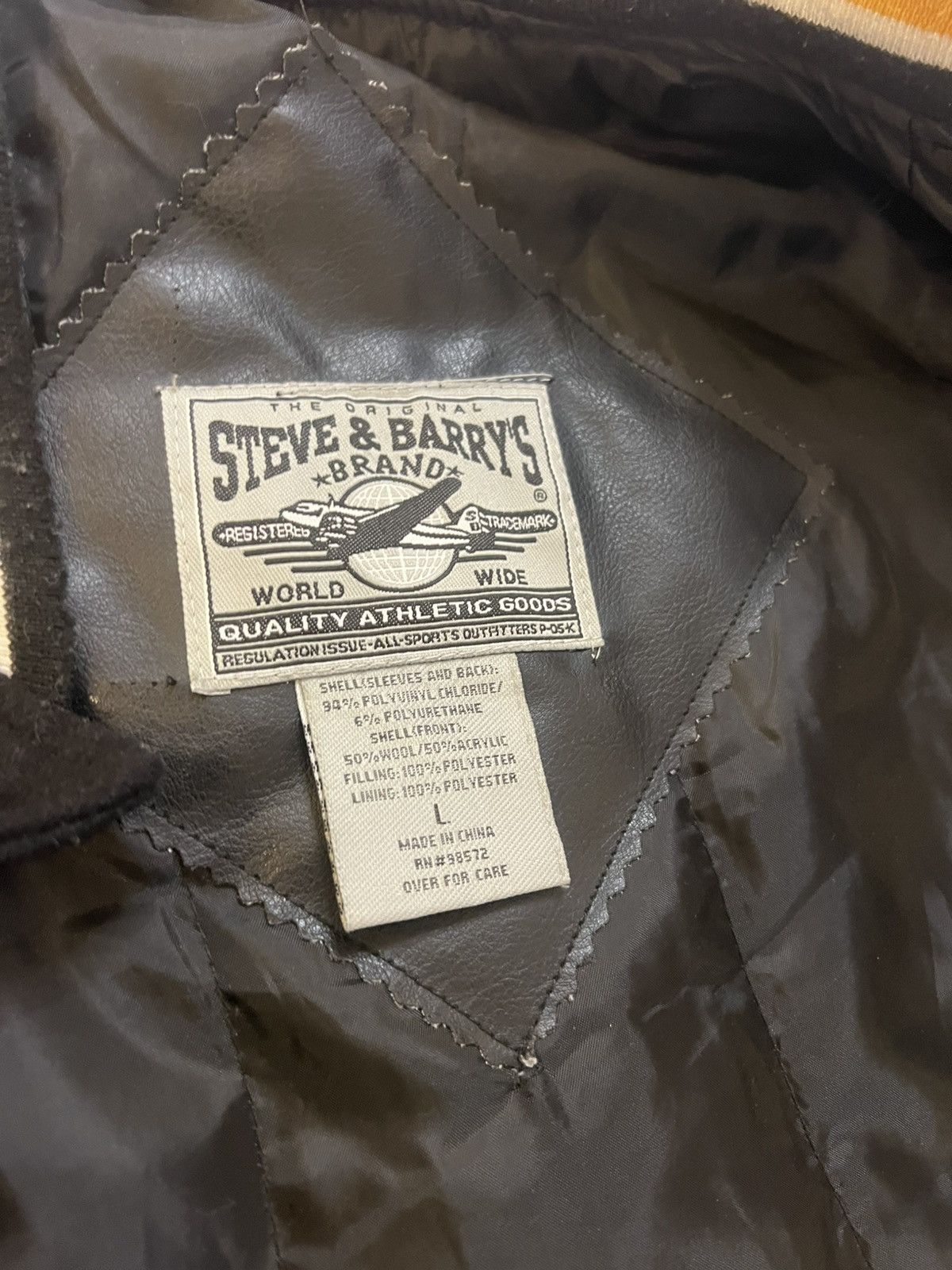 Steve And Barrys Georgia Tech University Steve & Barry Leather Bomber Jacket Size US L / EU 52-54 / 3 - 12 Thumbnail