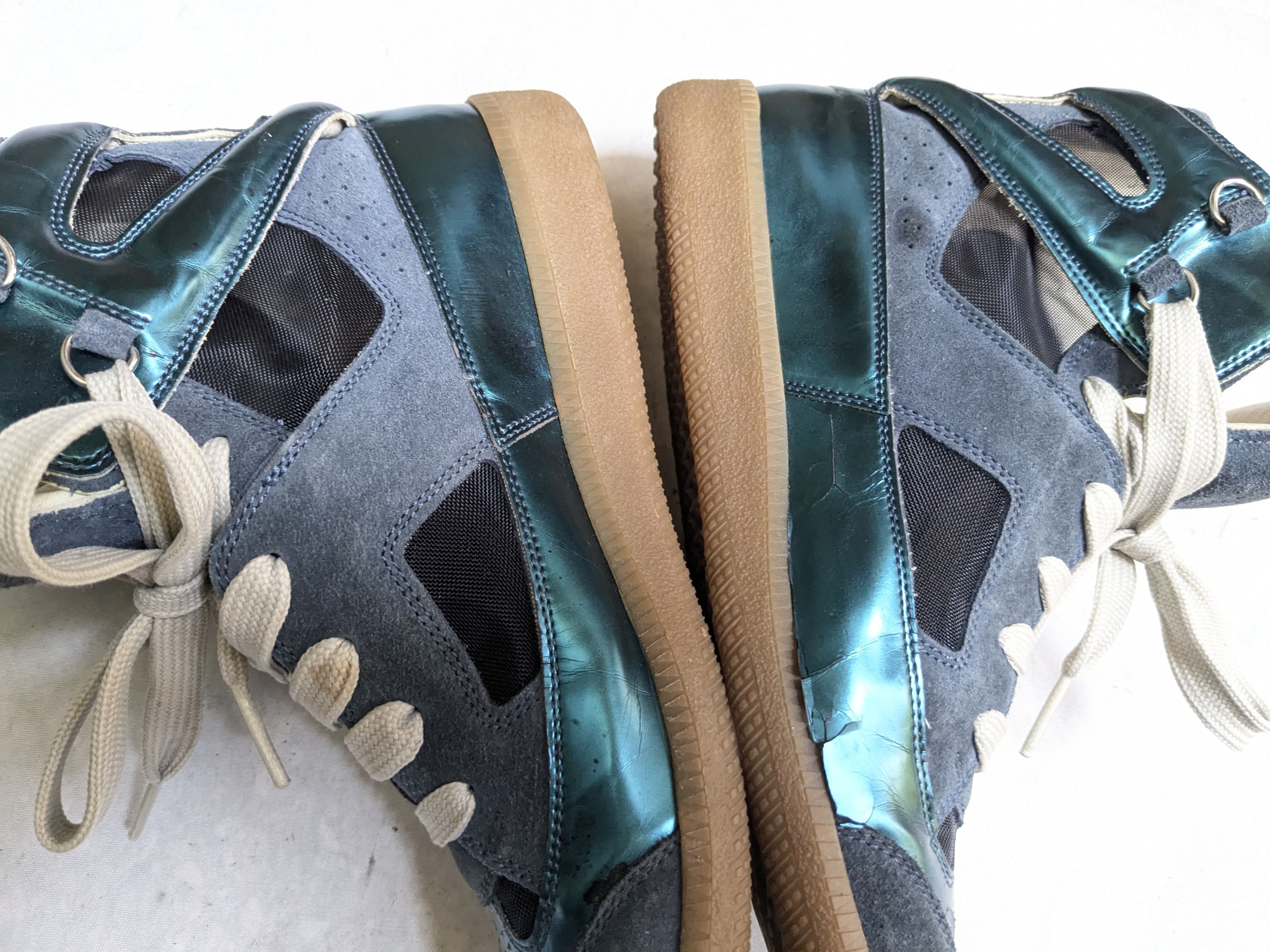 Maison Margiela Maison Margiela High Top Cut Out Sneakers Blue 9 42 Size US 9 / EU 42 - 19 Thumbnail