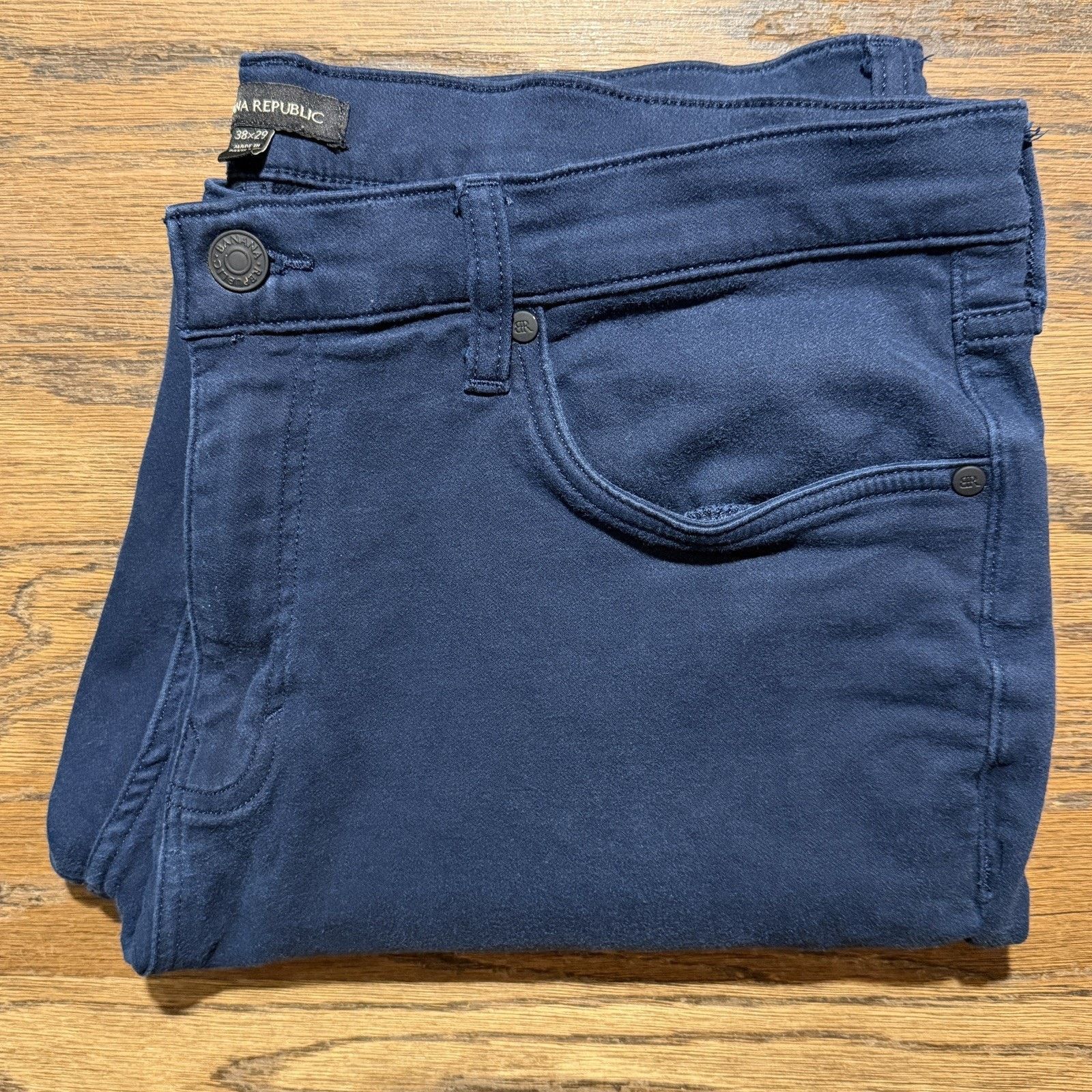 Banana Republic Banana Republic 38x29 Navy Jeans Style Pants Slim Straight Size US 38 / EU 54 - 11 Thumbnail