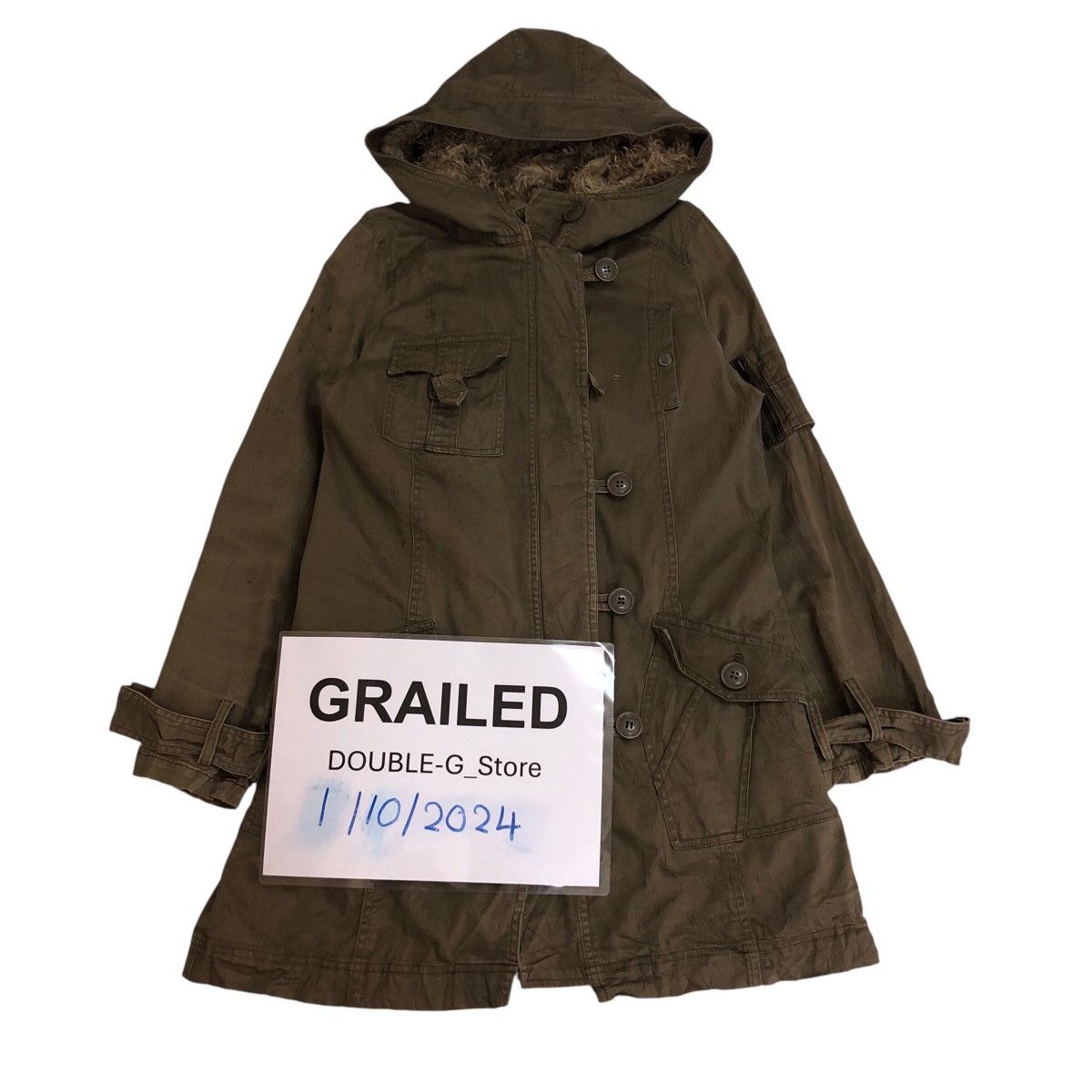 Japanese Brand 📌Mk Klein+ Parka Jacket Military Mink Fur Shearling Blanket Size US M / EU 48-50 / 2 - 1 Thumbnail