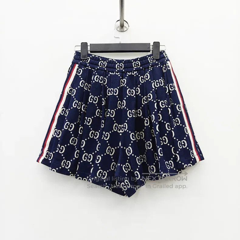 Gucci Gucci SizeXS New Double G jacquard knitted shorts Size US 29 - 2 Thumbnail
